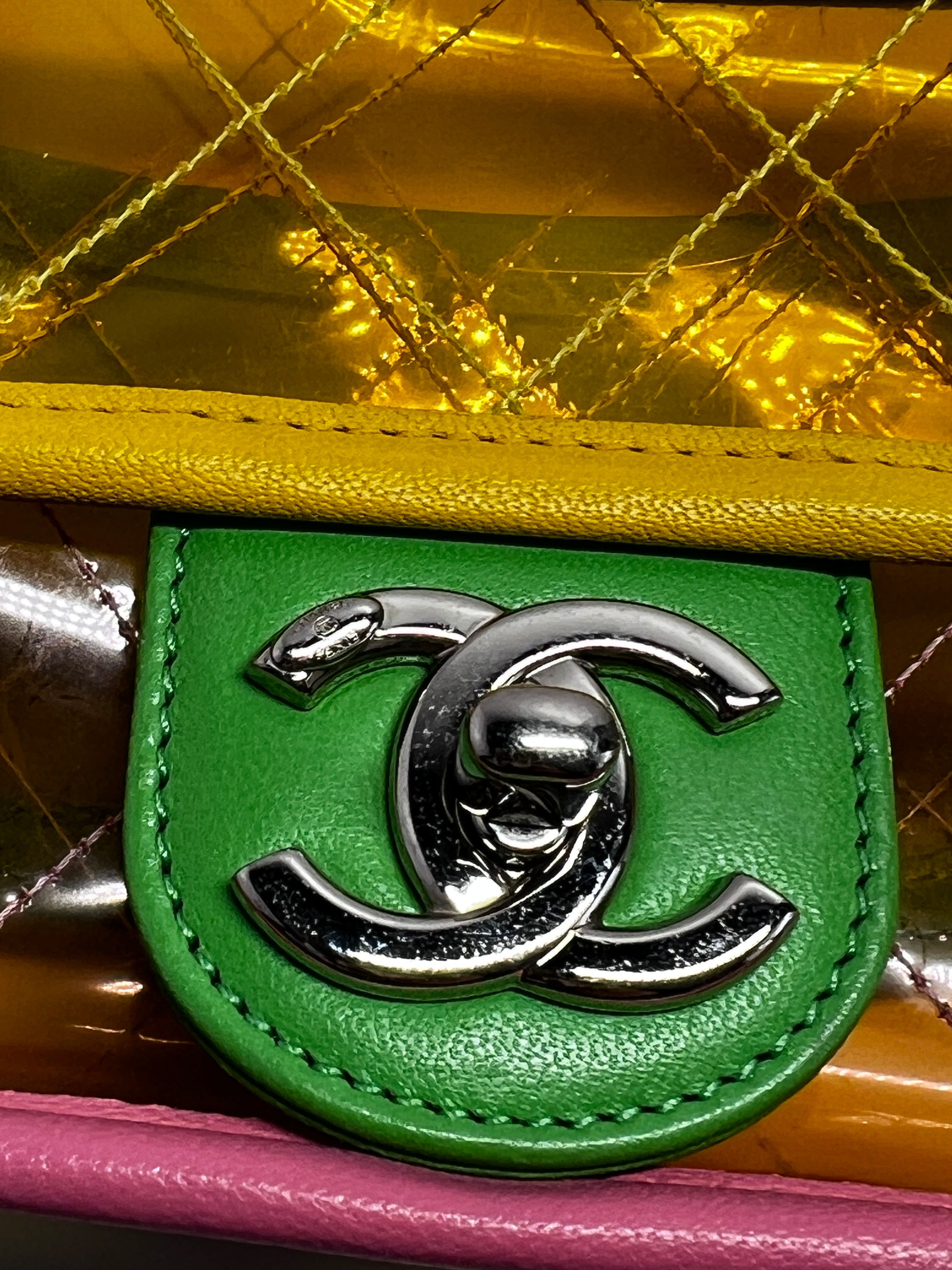 Chanel Coco Splash Mini Rectangular Flap Bag in Pink & Yellow - Luxury Crossbody Purse for Women, Perfect for Parties, Dates & Everyday Use