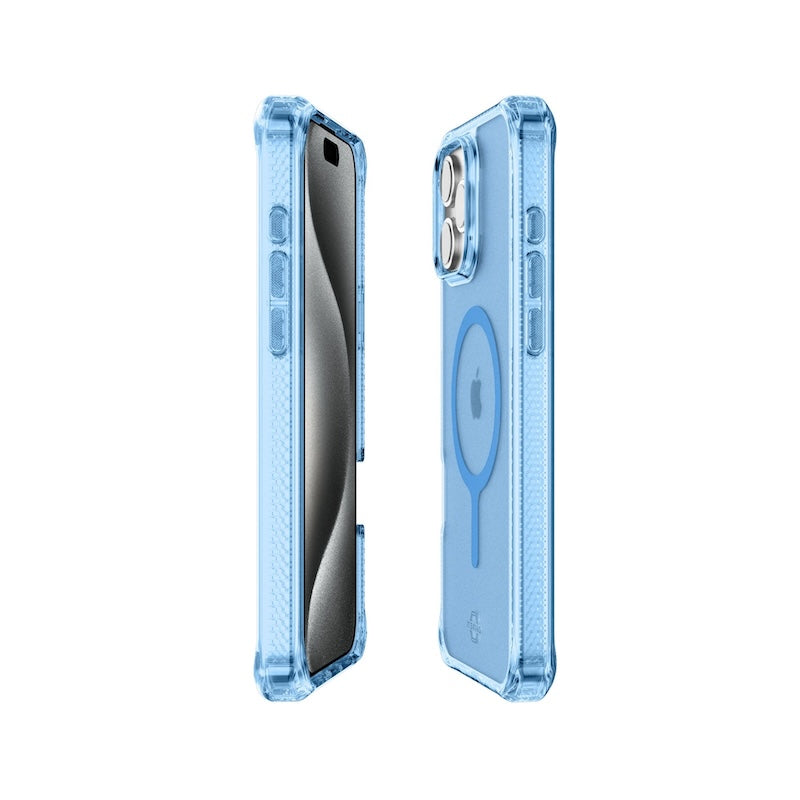 iTSKINS Hybrid Rugged Case for iPhone 16 Pro Max - Shockproof & Scratch Resistant Protective Cover in Blue | Perfect for Outdoor Adventures, Travel & Daily Use