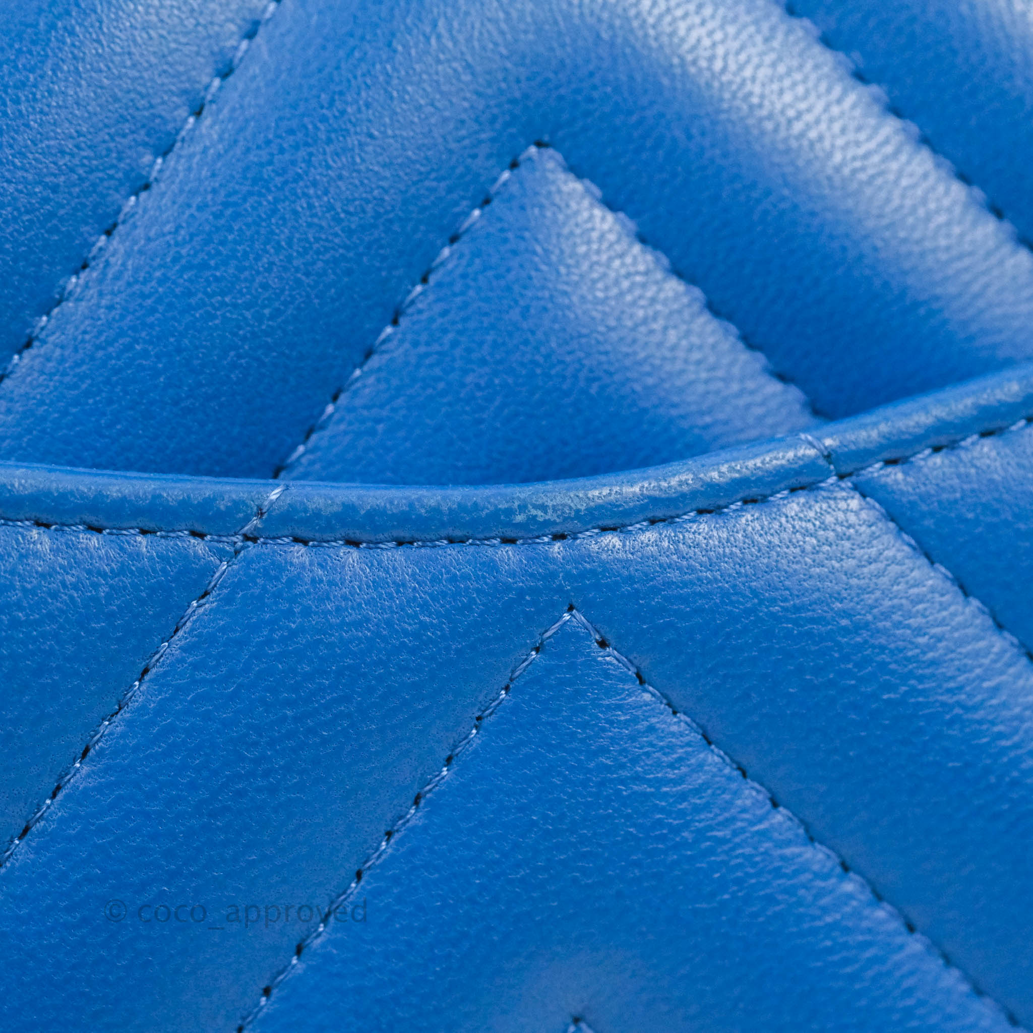 Chanel Classic Chevron Small Double Flap Bag in Blue Lambskin Leather with Gold Hardware - Luxury Crossbody Purse for Women, Perfect for Evening Events & Date Nights
