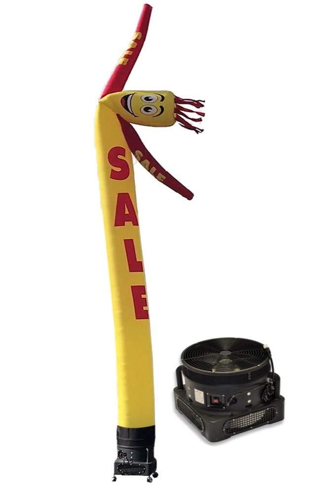 20ft Inflatable Tube Man Air Dancer - Yellow/Red Waving Puppet with 1HP 2-Speed Blower | Outdoor Advertising, Car Dealerships, Grand Openings & Events Decoration