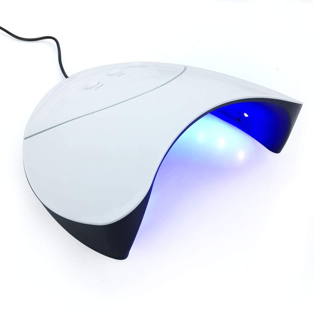 Portable UV LED Nail Lamp - Foldable Gel Nail Dryer with 3 Timer Settings for Fast Curing | Professional Nail Art Tools & Accessories | Perfect for Home Manicures, Salon Use & Travel