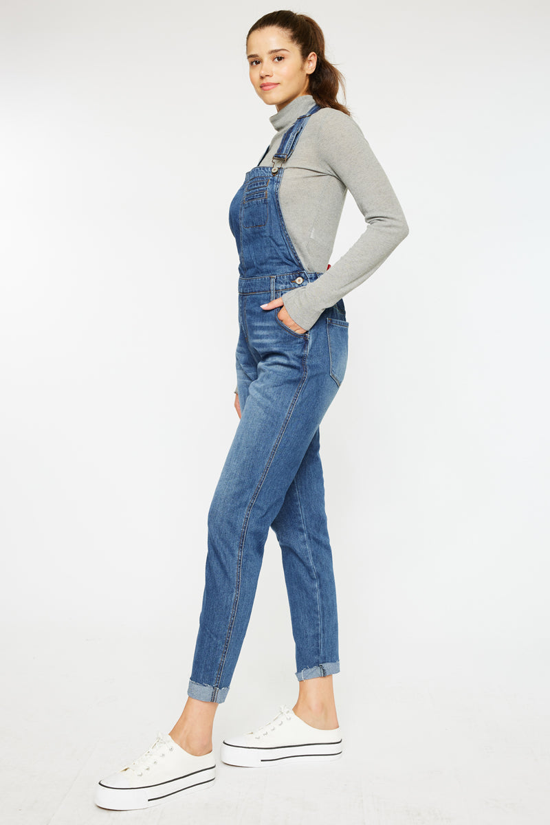 Jada High Rise Overalls for Women - Trendy Denim Bib Overalls with Adjustable Straps | Perfect for Casual Outfits, Workwear & Street Style Fashion