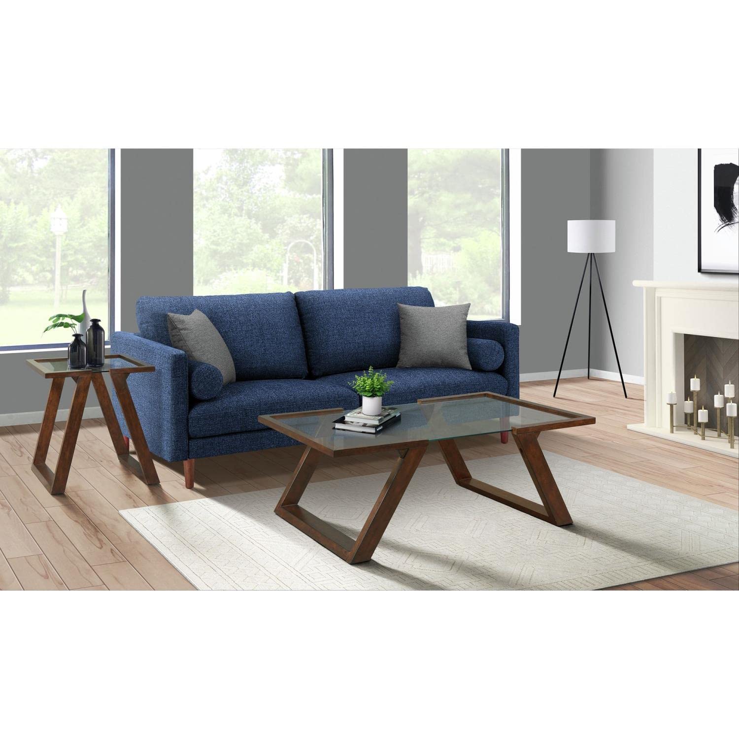 Picket House Furnishings Kai Rectangular Coffee Table - Dark Espresso Finish - Modern Living Room Furniture for Home Decor & Entertaining