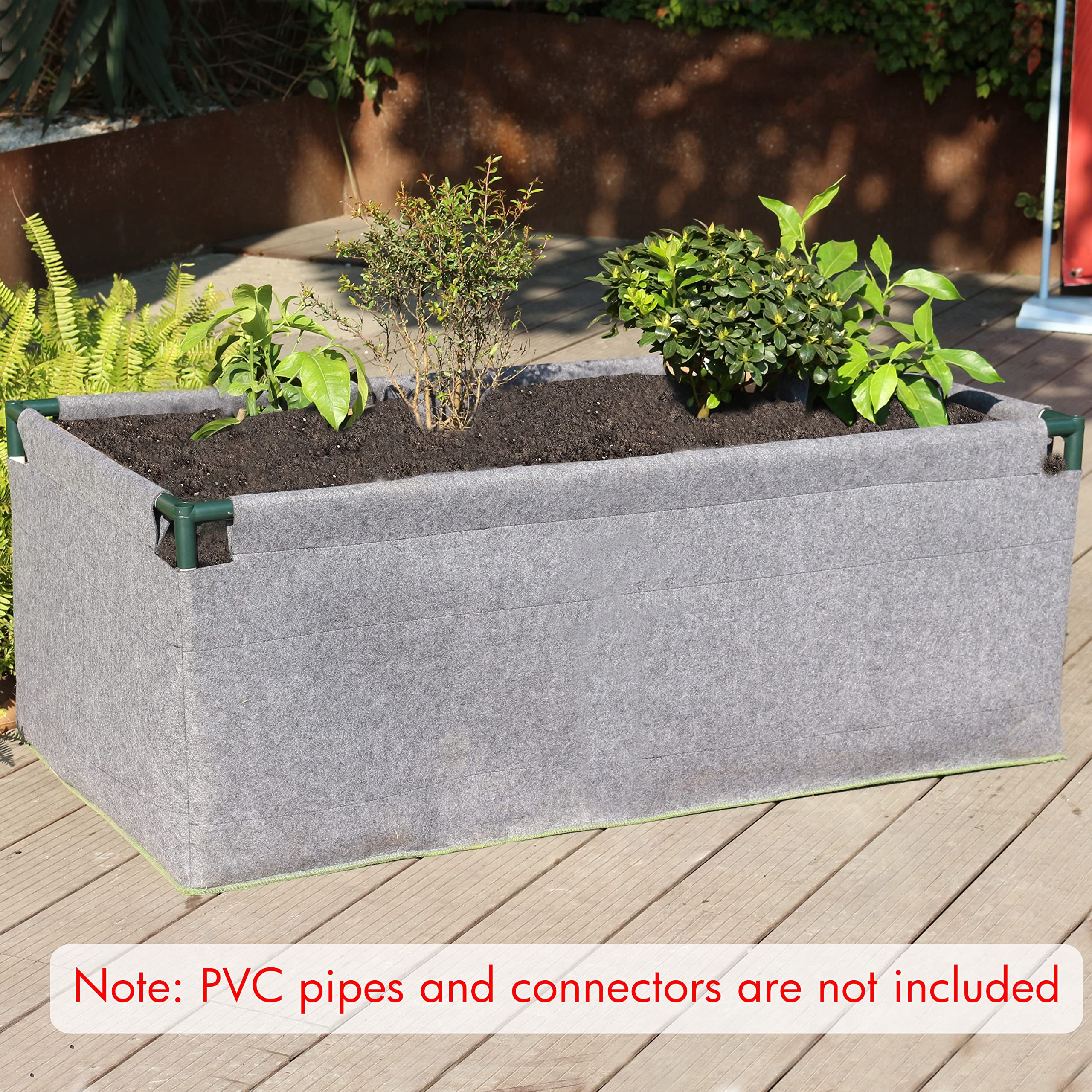 Gardzen Raised Garden Bed Kit - 4x8ft Fabric Planter Box for Vegetables, Herbs & Flowers | No-Till Living Soil Grow Bag | Perfect for Patio, Balcony & Backyard Gardening (Frame Not Included)