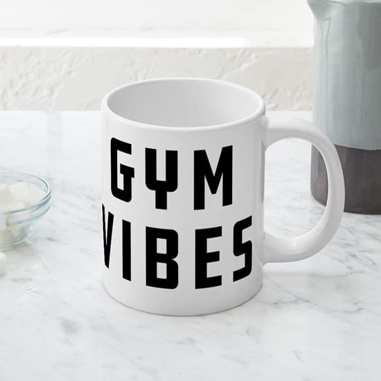Gym Vibes 20oz Ceramic Coffee Mega Mug - Large Insulated Coffee Cup for Workouts, Office & Home Use - Perfect Gift for Fitness Lovers
