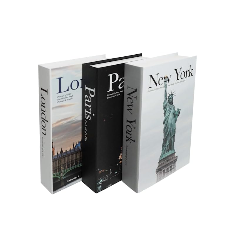 Decorative Coffee Table Books Set of 3 - Fake Books for Home Decor, Aesthetic Bookshelf Decor for Living Room, Office & Bedroom | Perfect for Centerpiece Display, Bookshelf Styling and Interior Design Accents