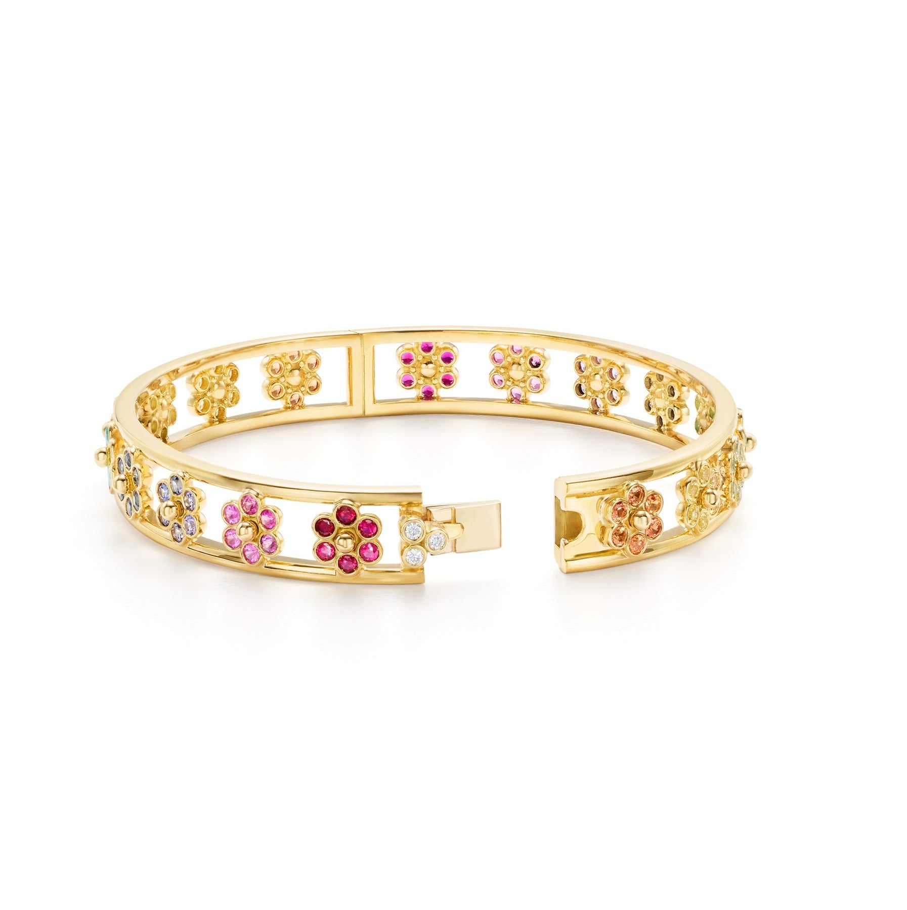 Temple St. Clair Fiori Bangle - Elegant Gold Plated Floral Bracelet for Women, Perfect for Weddings, Parties & Everyday Wear