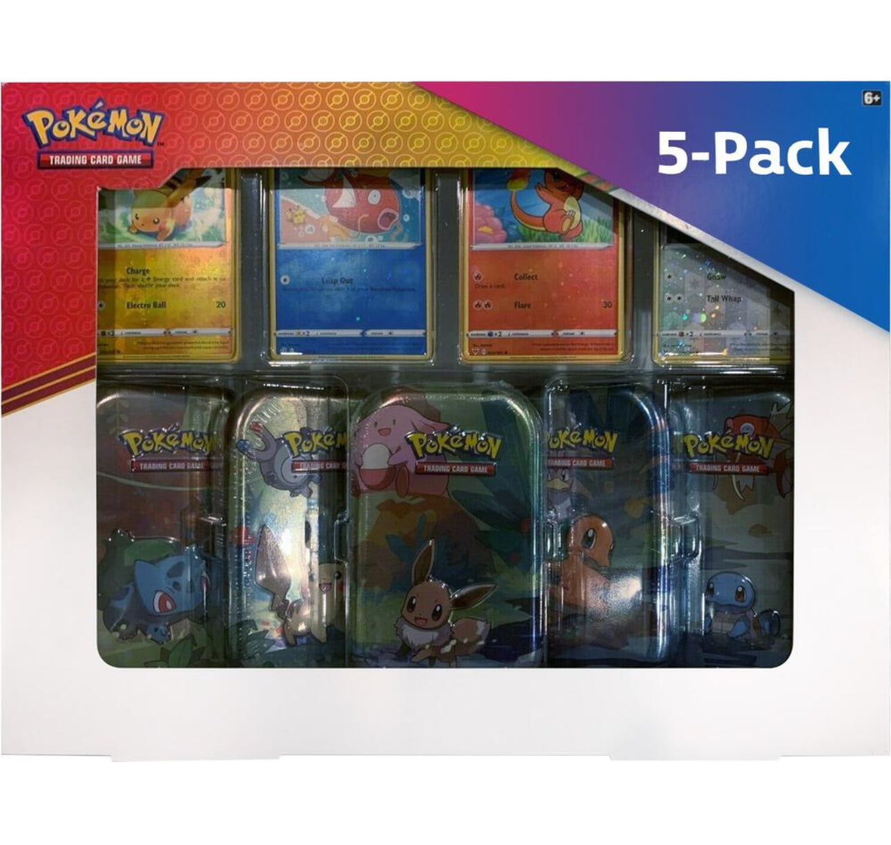 Pokemon Kanto Friends Mini Tins 5 Pack - Collectible Trading Card Game Tins for Pokemon Fans | Perfect for Gifts, Storage & Card Battles