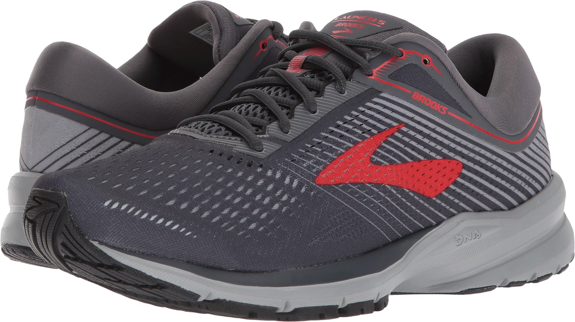 Brooks Men's Launch 5 Running Shoes - Lightweight & Breathable for Men - Black/Blue/Green - Size D - Perfect for Road Running, Jogging & Daily Workouts