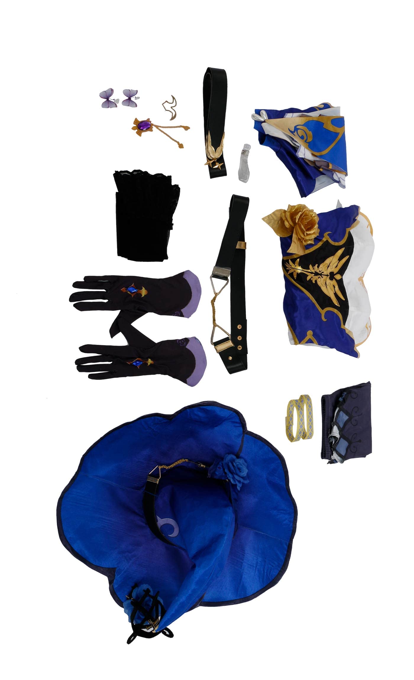 Cosplay.fm Women’s Anime Witch Cosplay Costume Full Set with Hat & Stockings - Perfect for Halloween, Comic Con, and Anime Convention Costumes