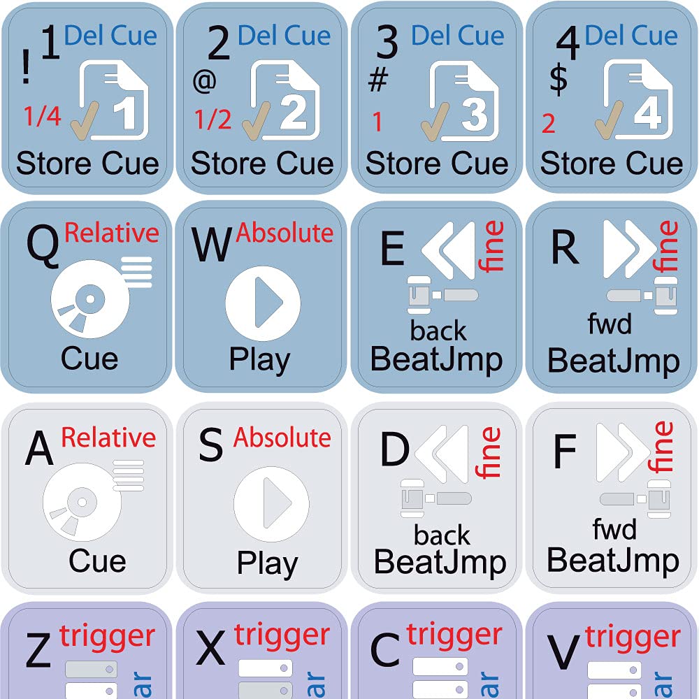 Native Instruments Traktor Scratch Pro Keyboard Stickers - Compatible with Desktop, Laptop & Notebook - Perfect for DJs, Music Producers & Digital Performers