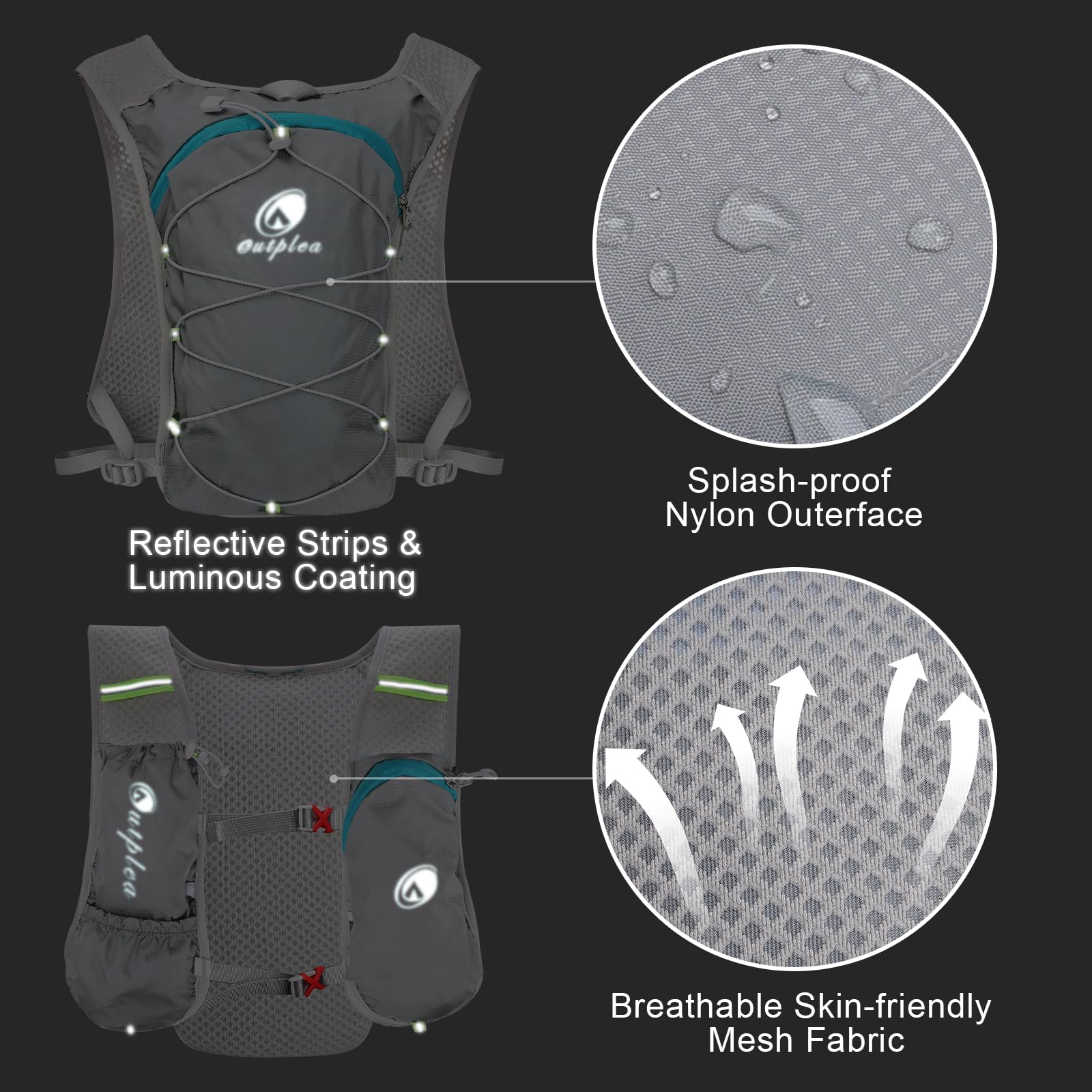 2L Hydration Backpack - Lightweight Water Vest for Running, Hiking, Camping & Biking | Unisex Hydropack with Removable Bladder | Perfect for Outdoor Adventures, Marathons & Festivals