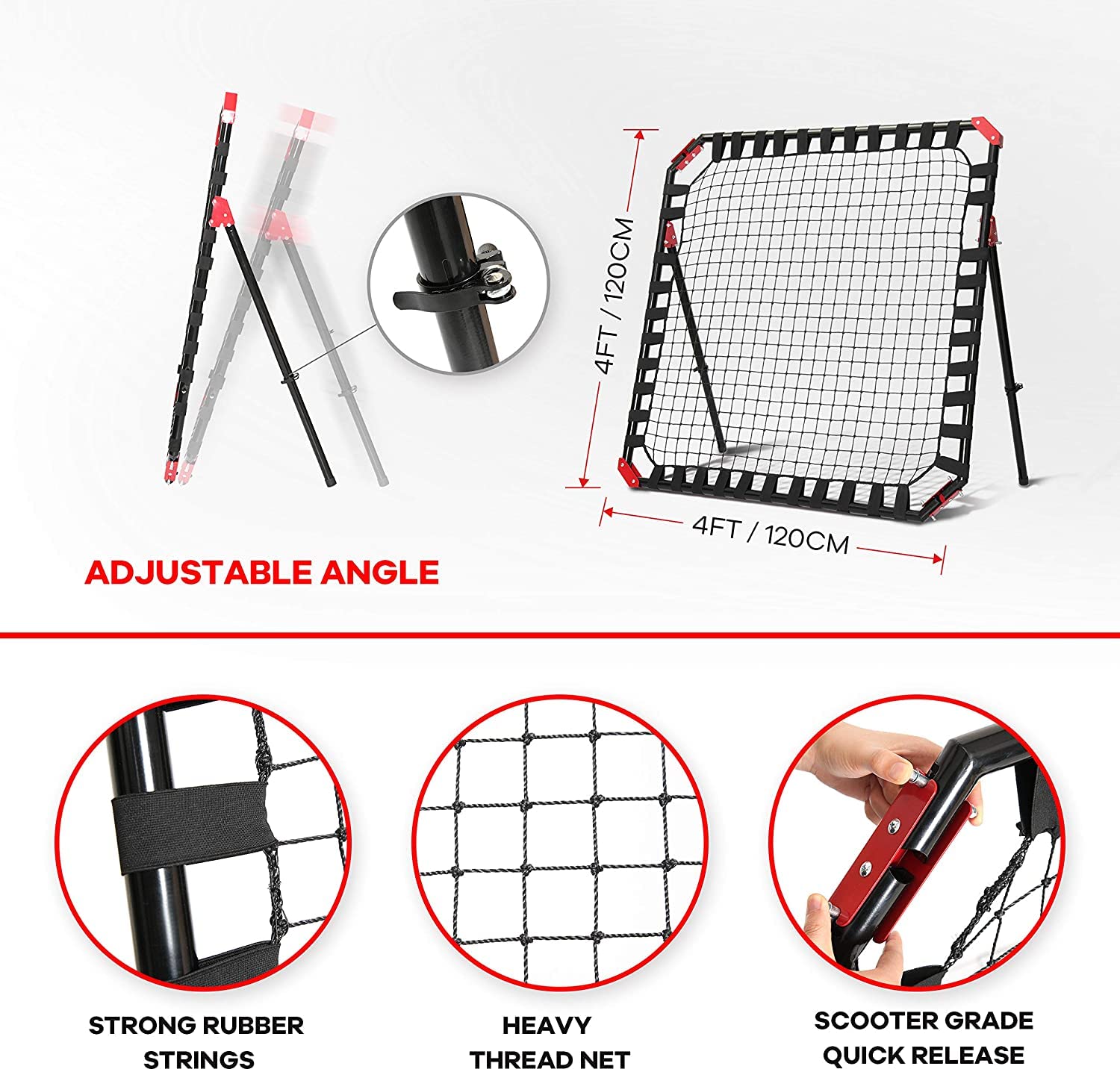 Best Soccer Rebounder Net - Heavy Duty Football Training Equipment for Passing & Shooting Practice - Perfect Gift for Soccer Players & Coaches - Ideal for Backyard, Field & Team Drills
