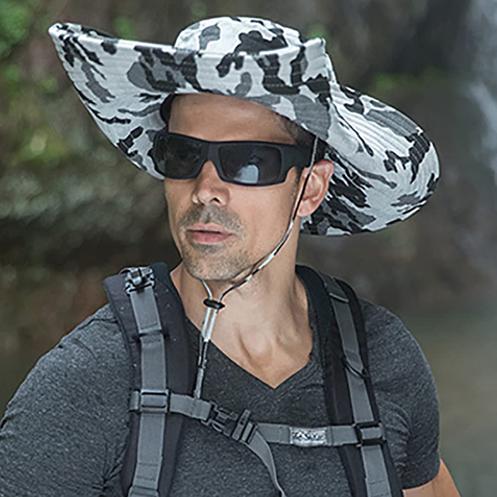 Stylish Super Wide Brim Sun Hat for Men & Women - UPF 50+ Fishing Bucket Hat, Safari & Cowboy Hat for Outdoor Activities, Beach, Travel & Summer Protection