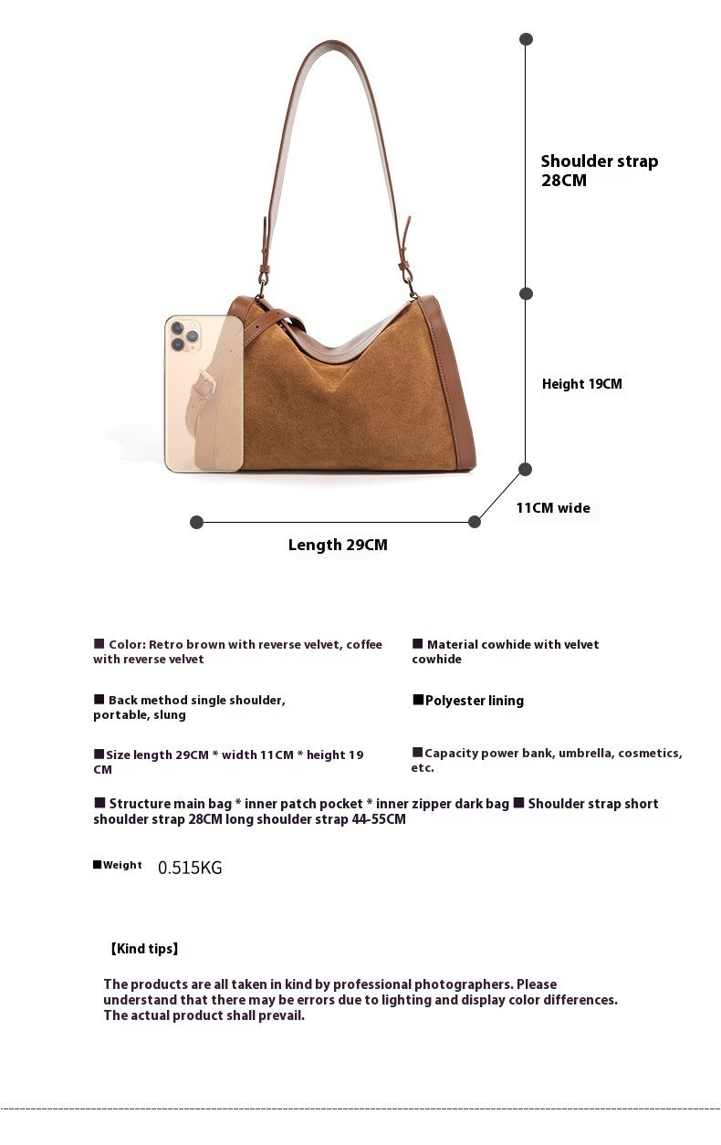 Genuine Leather Shoulder Messenger Bag for Men & Women - Stylish Tote & Crossbody Bag for Work, Travel & Everyday Use