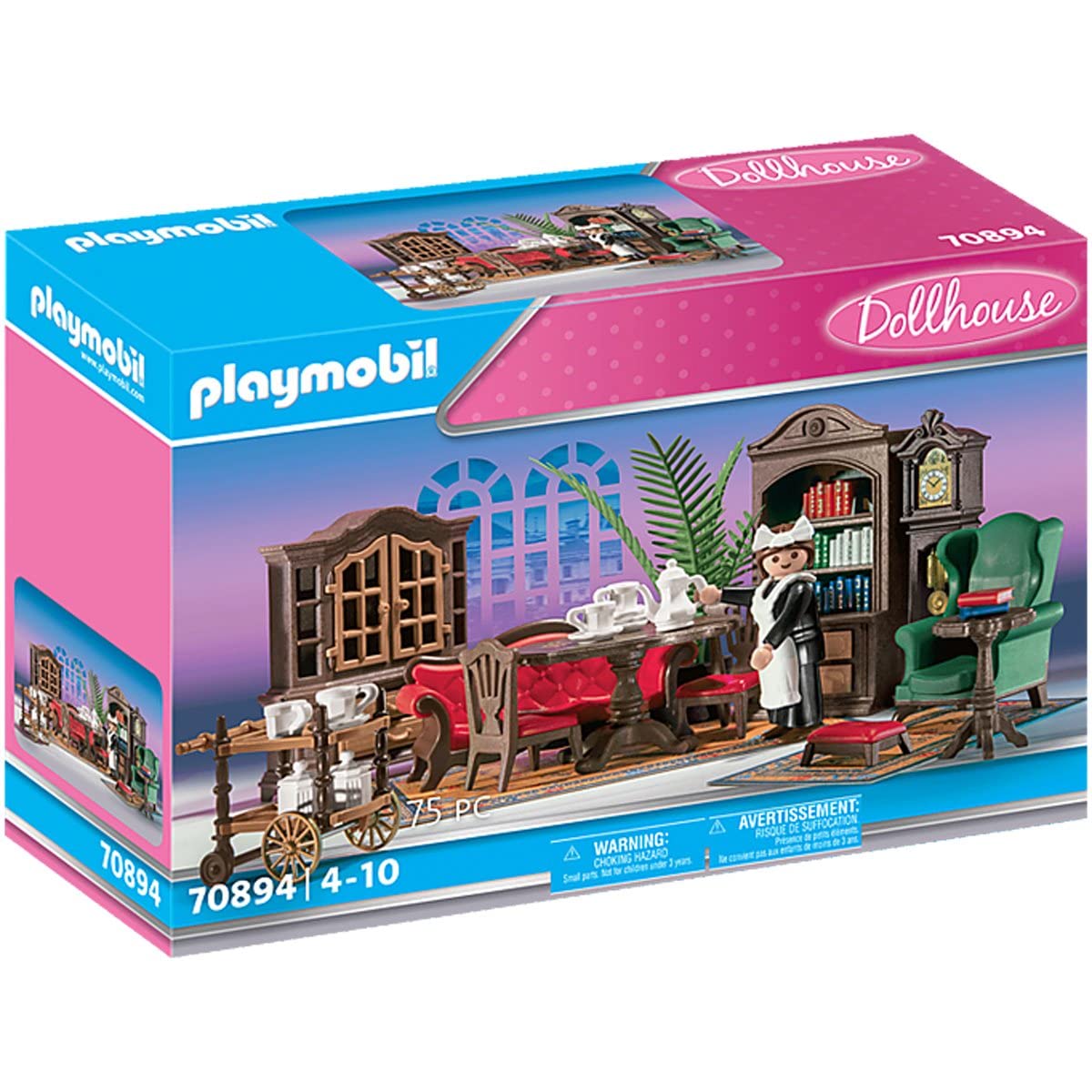 Playmobil 70894 Victorian Doll House Living Room Set - Miniature Dollhouse Furniture for Kids & Collectors - Perfect for Pretend Play & Room Decor