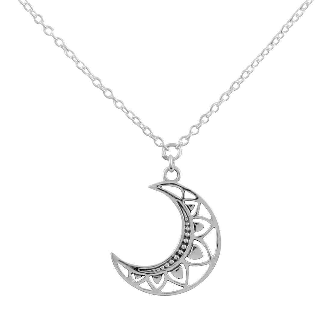 Mandala Moonchild Necklace - Boho Chic Moon Phase Pendant for Women - Spiritual Jewelry Gift for Yoga, Meditation & Festival Fashion