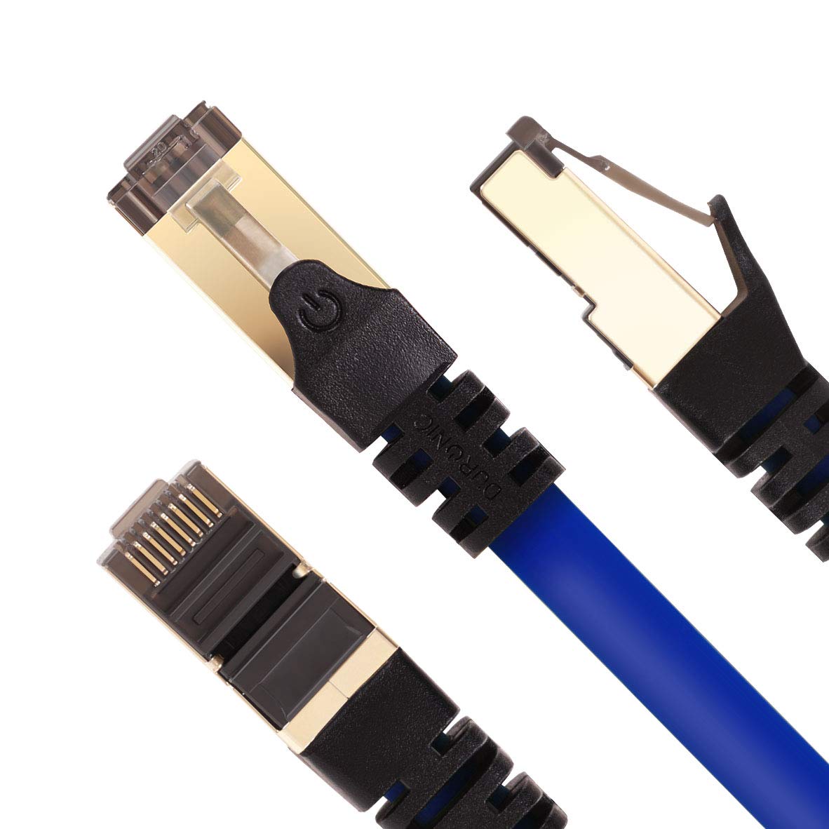 Duronic CAT8 Ethernet Cable 3M (10ft) - High Speed 40Gbps, 2000MHz Shielded Network Cable, SFTP Snagless RJ45 Connector - Perfect for Gaming, Streaming & Home Office Setup