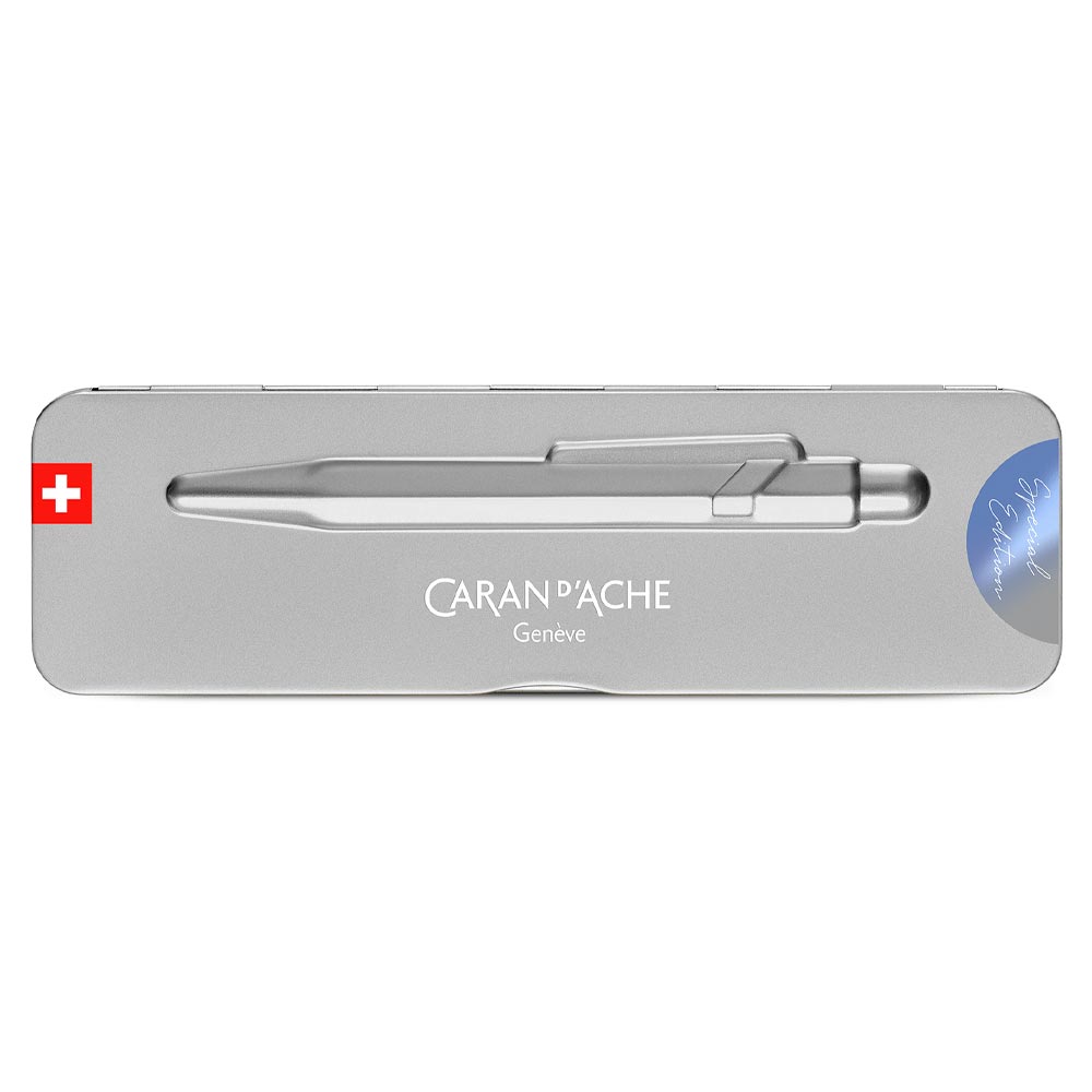 Caran d'Ache 849 Ballpoint Pen - Stormy Blue Limited Edition Luxury Writing Instrument for Professionals & Gift Giving | Office, Business Meetings & Signature Style