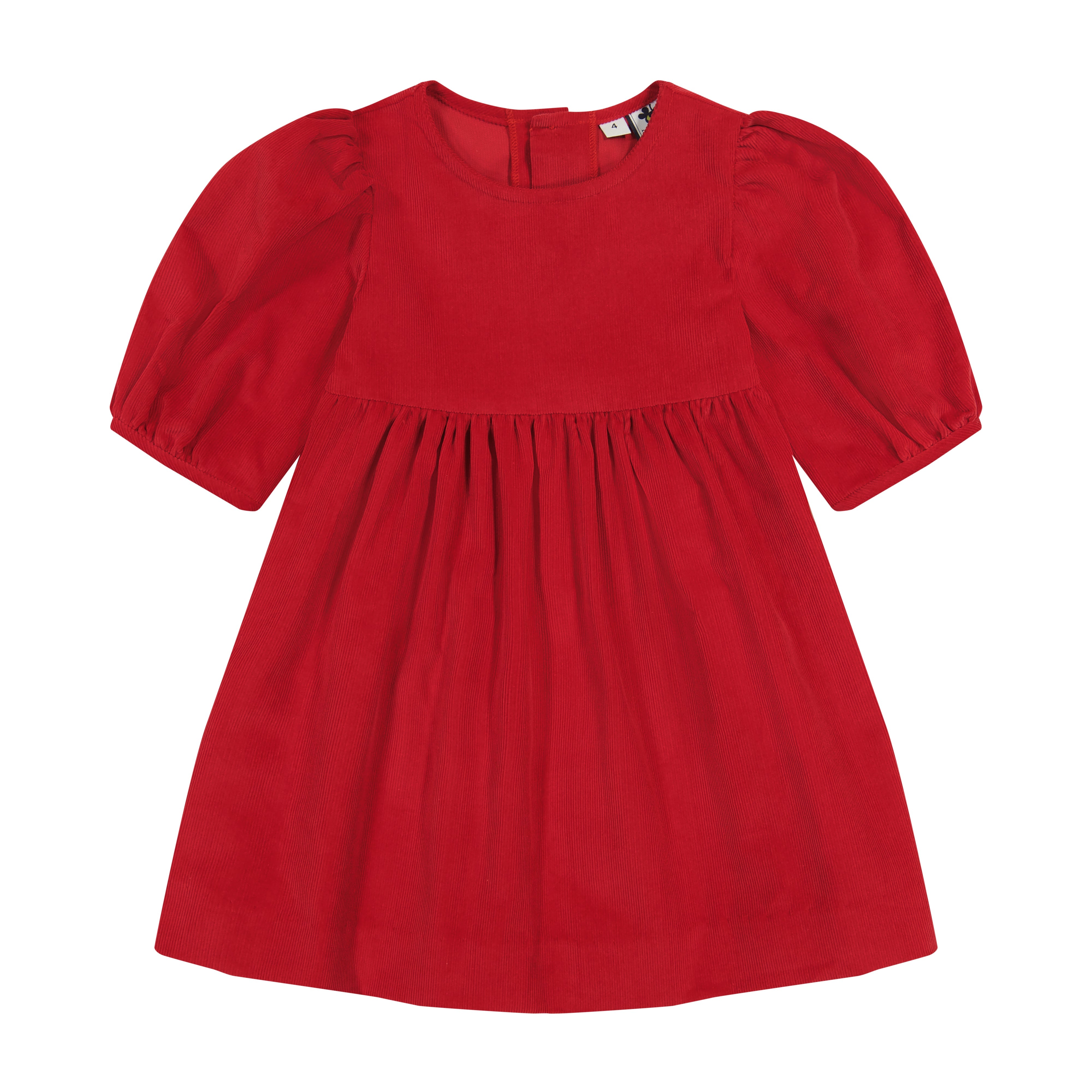 Nellie Girls Red Corduroy Dress - Soft & Stylish Outfit for School, Parties & Everyday Wear