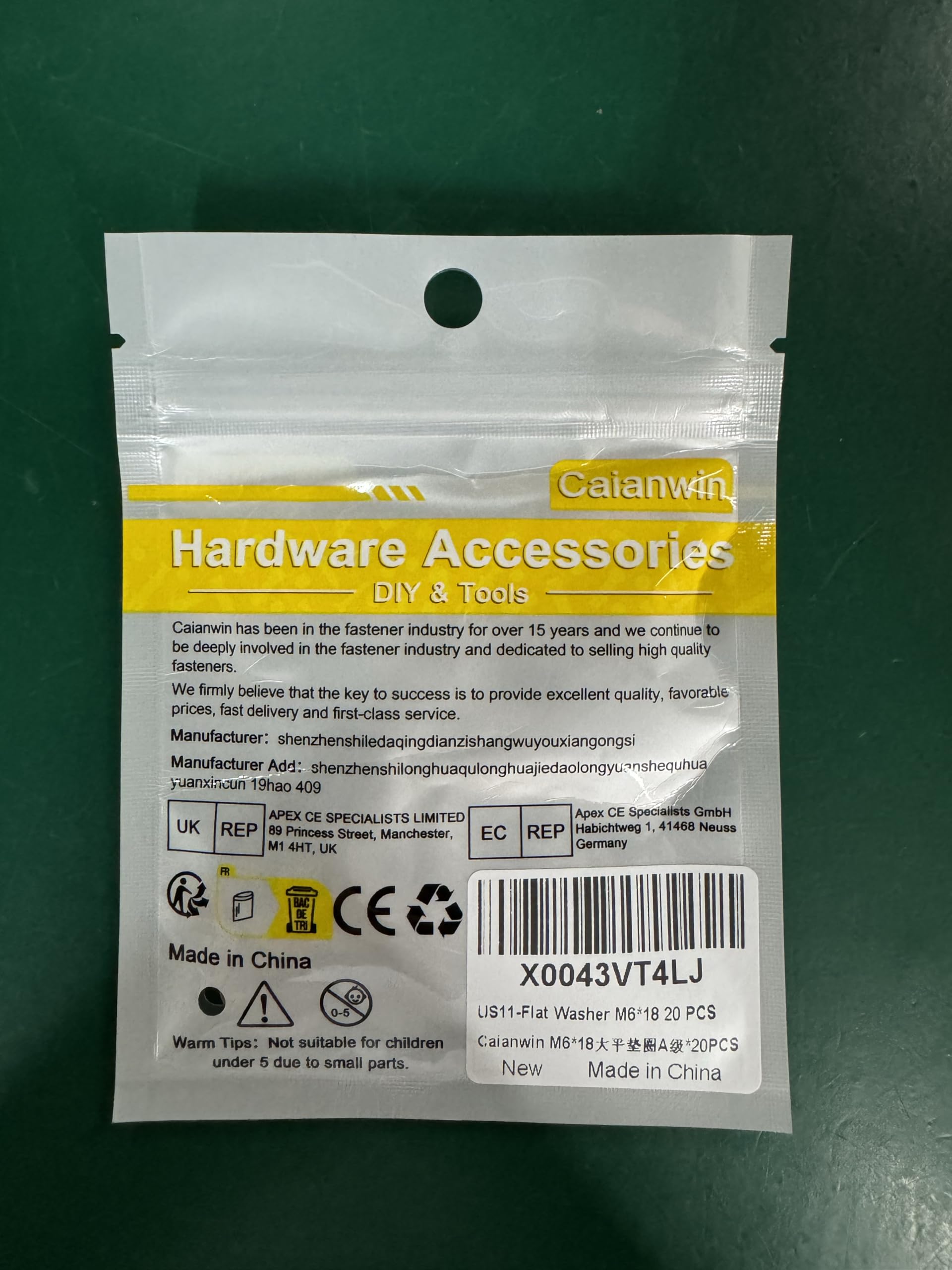 M6 Flat Washers 20Pcs - 18mm 304 Stainless Steel Washers for M6 Screws, Bolts & Nuts - Ideal for Furniture Assembly, Machinery, and DIY Projects