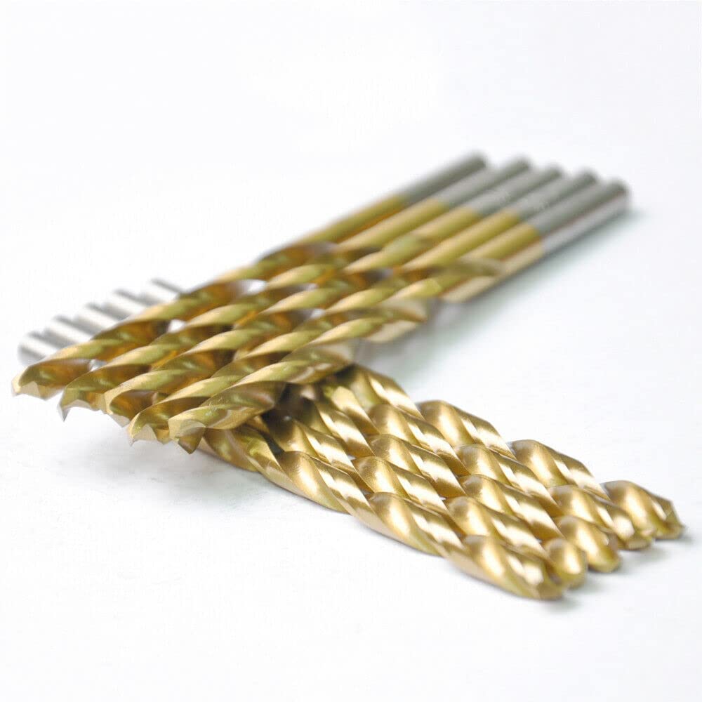 Premium 10-Piece Titanium Drill Bit Set (15/64
