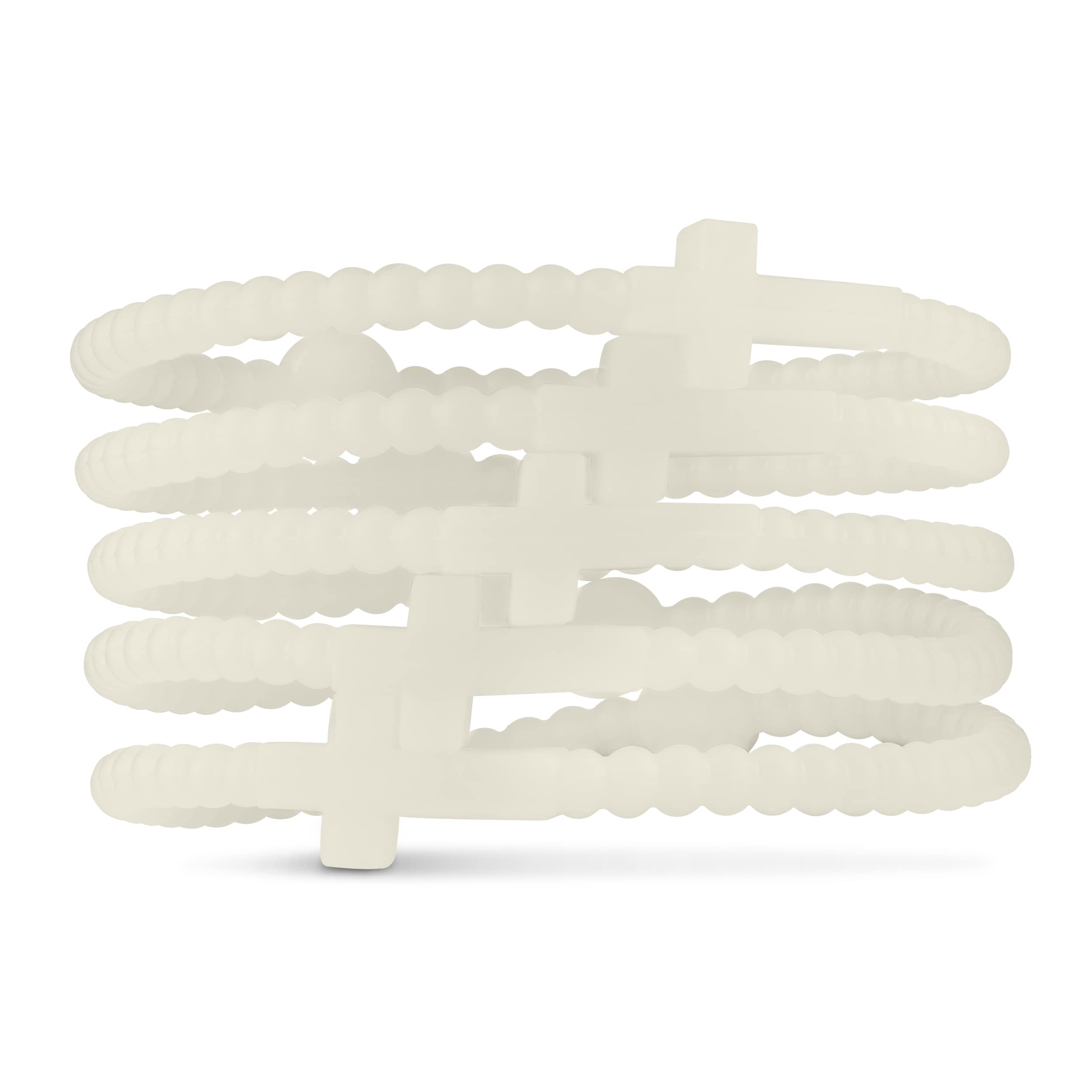 Ryan & Rose Jesus Silicone Cross Bracelet for Women & Men - Religious Christian Faith Jewelry Gift for Baptism, Church, Prayer & Daily Wear
