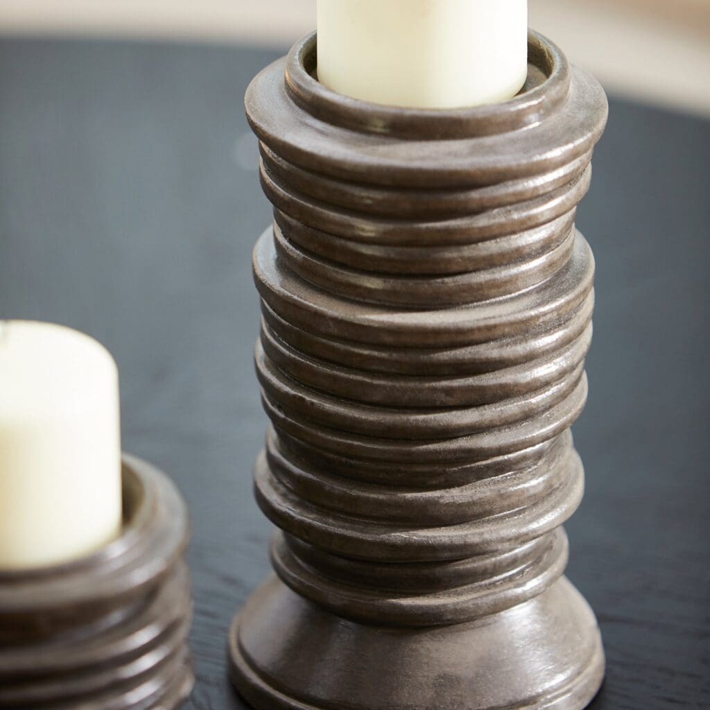 Cyan Design 11021 Provo Black Medium Candle Holder - Elegant Home Decor for Dining Table, Wedding Centerpiece & Romantic Ambiance