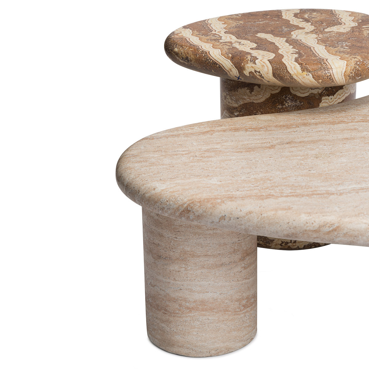 Azzurra Modern Travertine Coffee Table - Elegant Living Room Centerpiece for Home Decor & Entertaining