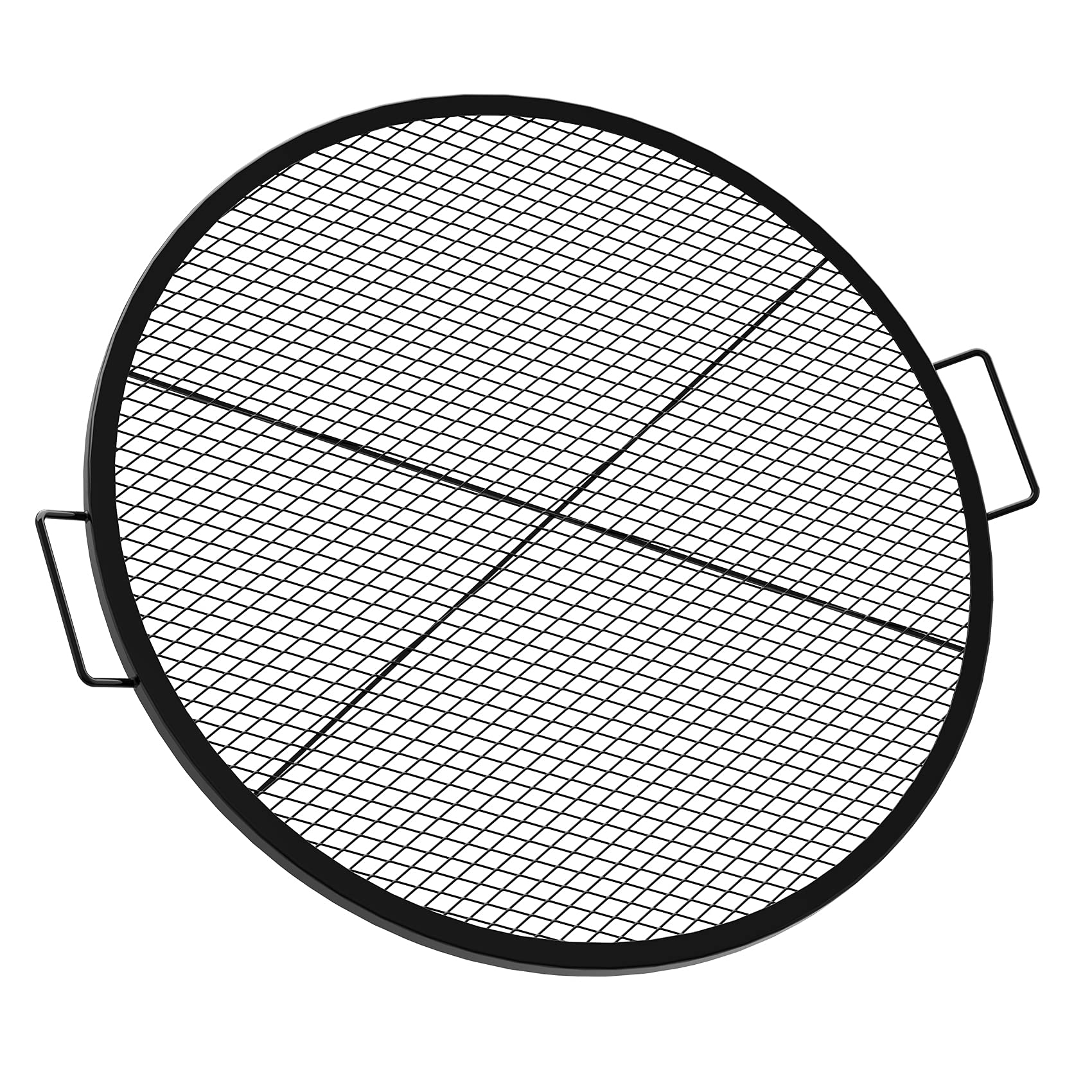 OnlyFire 36-Inch X-Marks Fire Pit Grill Grate - Heavy Duty Round BBQ Cooking Grate for Camping, Backyard & Outdoor Fire Pits - Perfect for Grilling Steaks, Burgers & Marshmallows Over Campfire