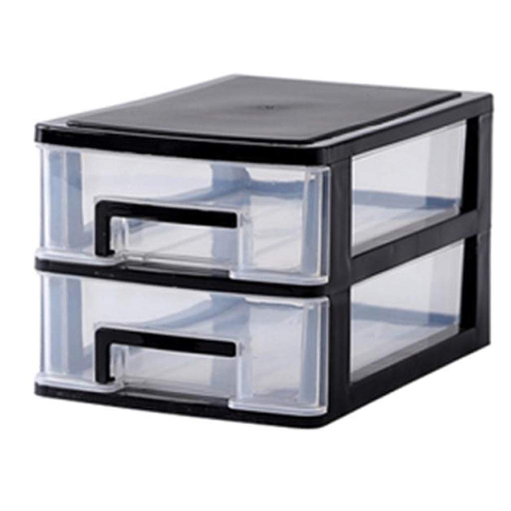 2-Layer Clear Plastic Desktop Drawer Organizer - Mini Cosmetic Storage Box for Makeup, Jewelry & Office Supplies | Perfect for Vanity, Bathroom & Workspace Organization