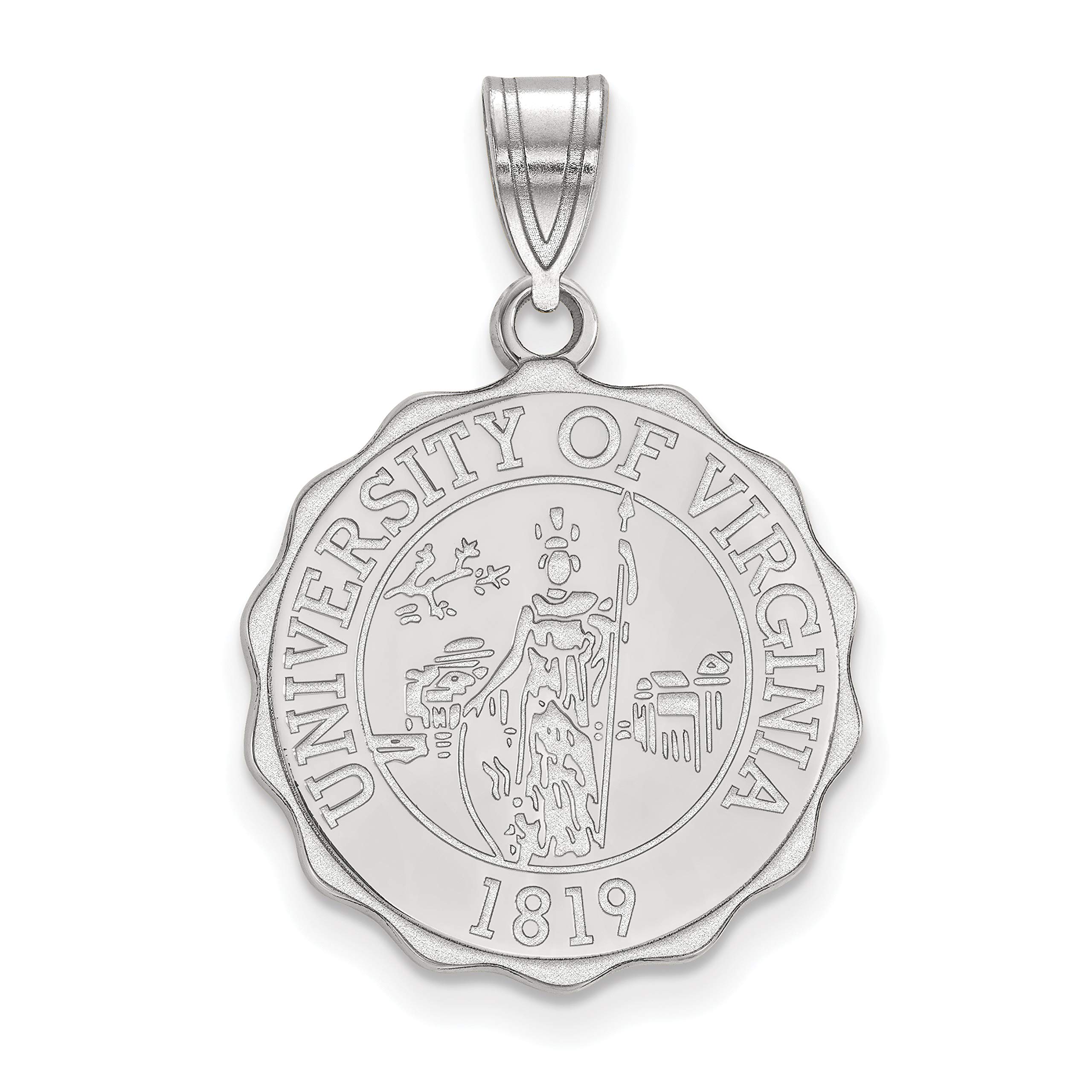 University of Virginia Cavaliers Sterling Silver School Crest Pendant - Perfect for Alumni Gifts, Graduation Jewelry & UVA Fan Accessories