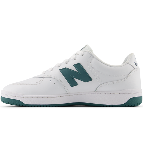 New Balance BB80 Unisex Sneakers - White/Green Athletic Shoes for Running, Walking & Casual Wear | Lightweight & Comfortable Design for Men & Women