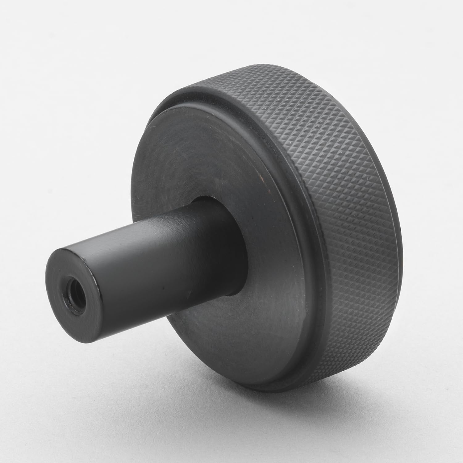 GlideRite 1.5 Inch Solid Round Knurled Cabinet Knob - Oil Rubbed Bronze Finish (Pack of 1) - 5825 - Perfect for Kitchen Cabinets, Bathroom Vanities & Furniture Hardware Upgrade