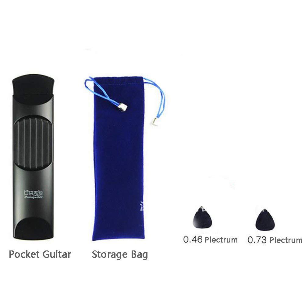 Portable Pocket Guitar Trainer - 4 Fret Strings Practice Tool for Beginners | Guitar Accessories & Musical Instruments | Perfect for Travel, Home Practice & On-the-Go Learning