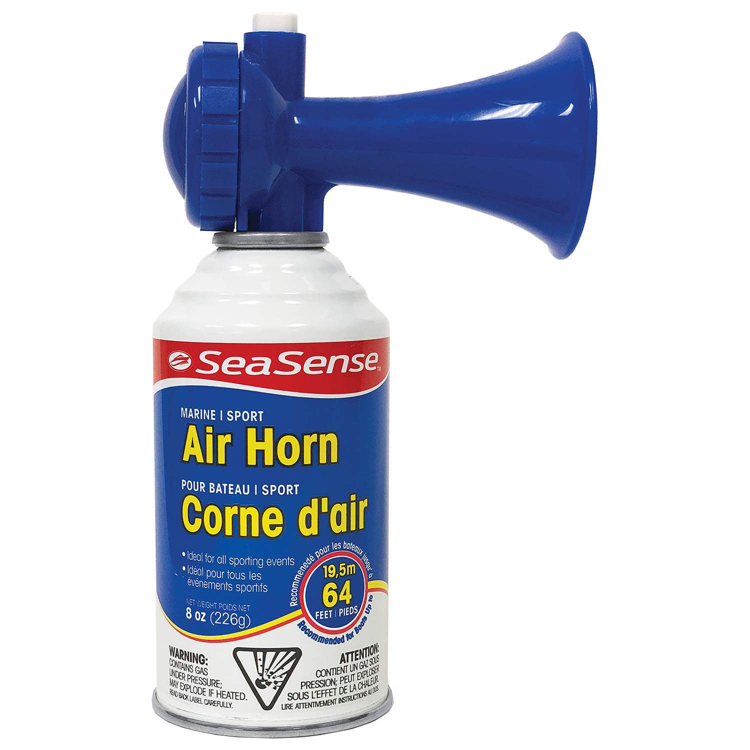 SeaSense Air Horn Jumbo 8oz - Loud Marine Safety Device for Boats, Ships & Emergency Situations | Compact & Powerful Sound Signal for Storm Warnings, Fog Alerts & Distress Calls