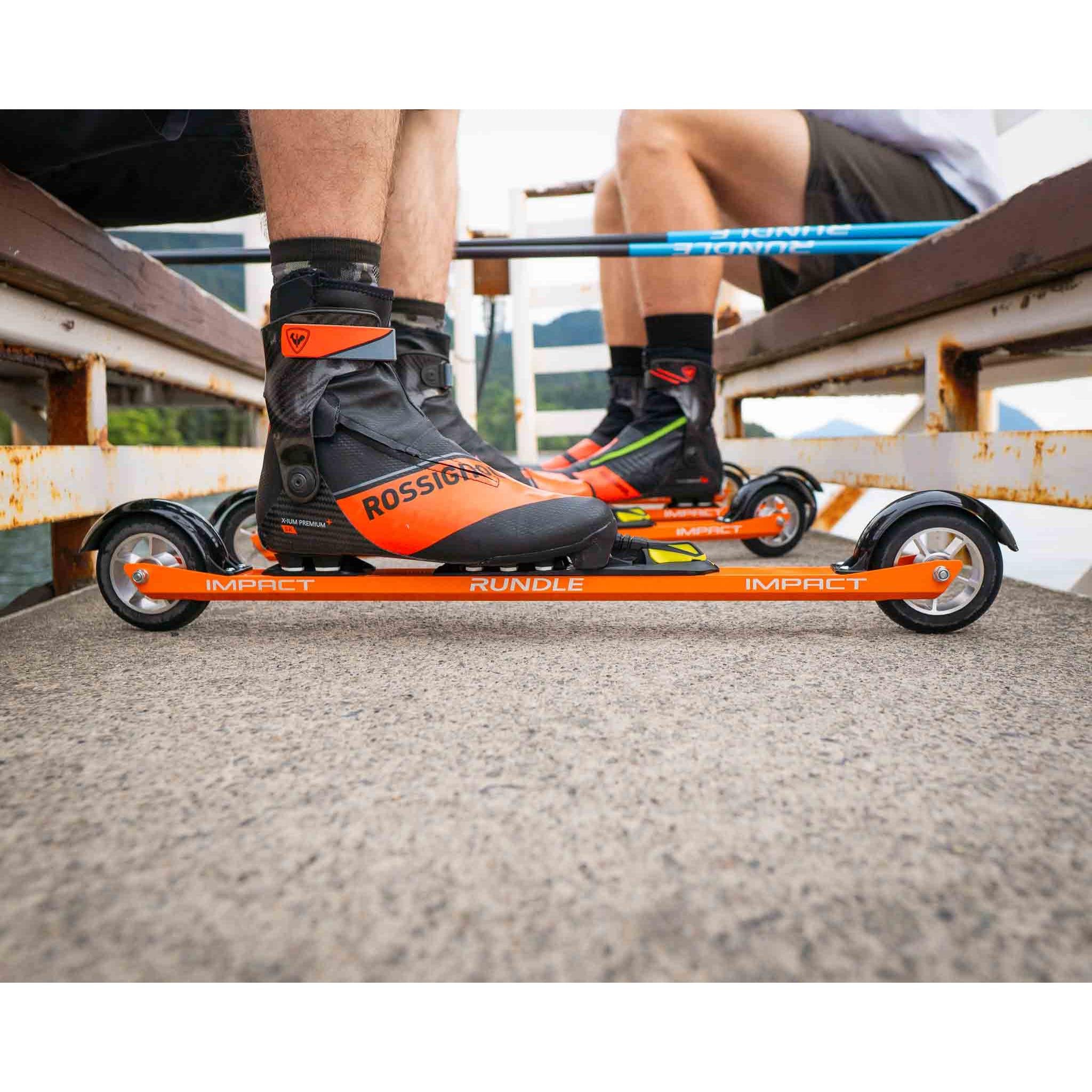 Rundle Impact Skate Roller Skis 2025 - Premium Carbon Fiber Rollerblades for Adults - Perfect for Off-Season Training, Fitness & Outdoor Sports