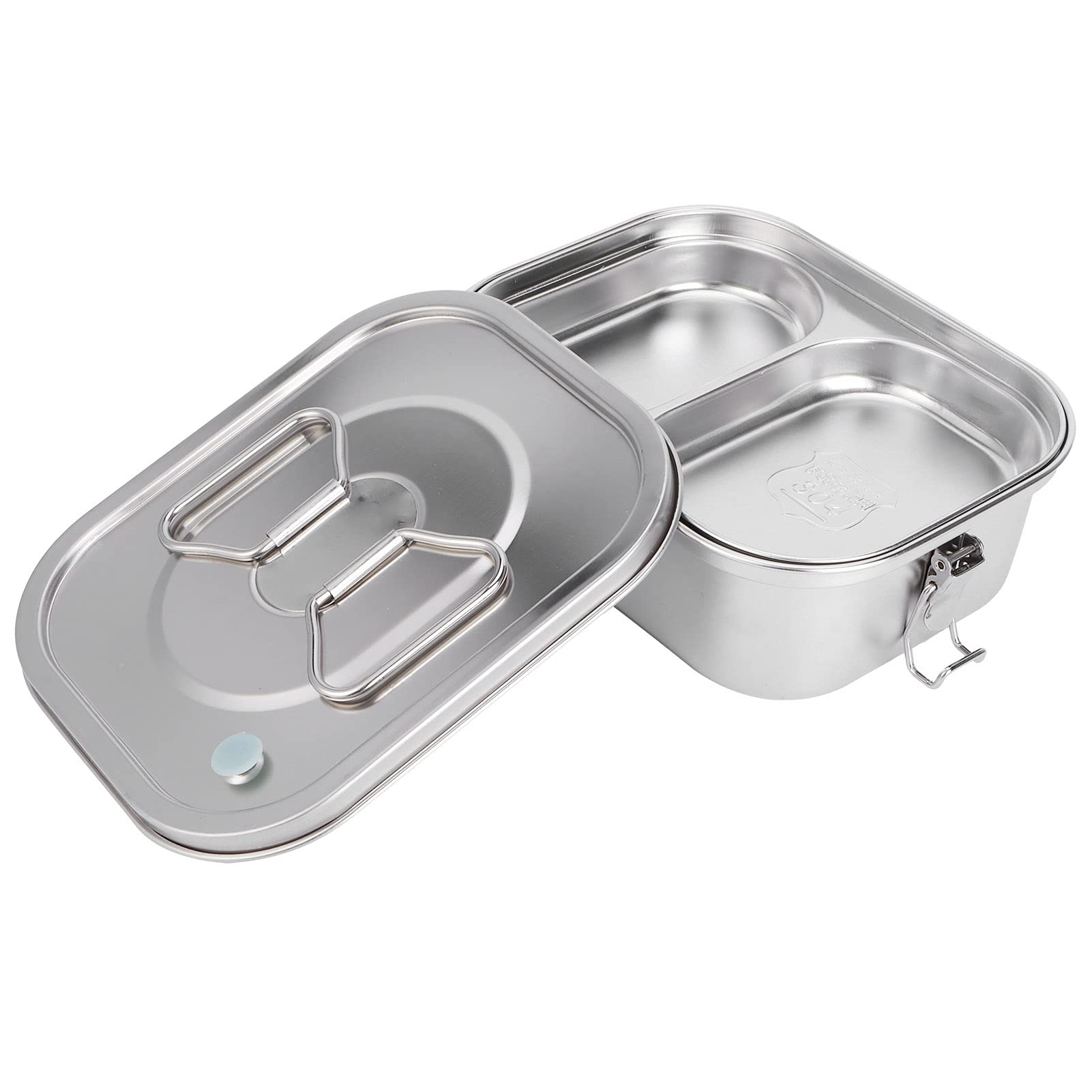 Stainless Steel Lunch Box with Lid - Double Layer Insulated Food Container for Office, School & Travel - BPA-Free, Leak-Proof Meal Prep Container for Adults & Kids