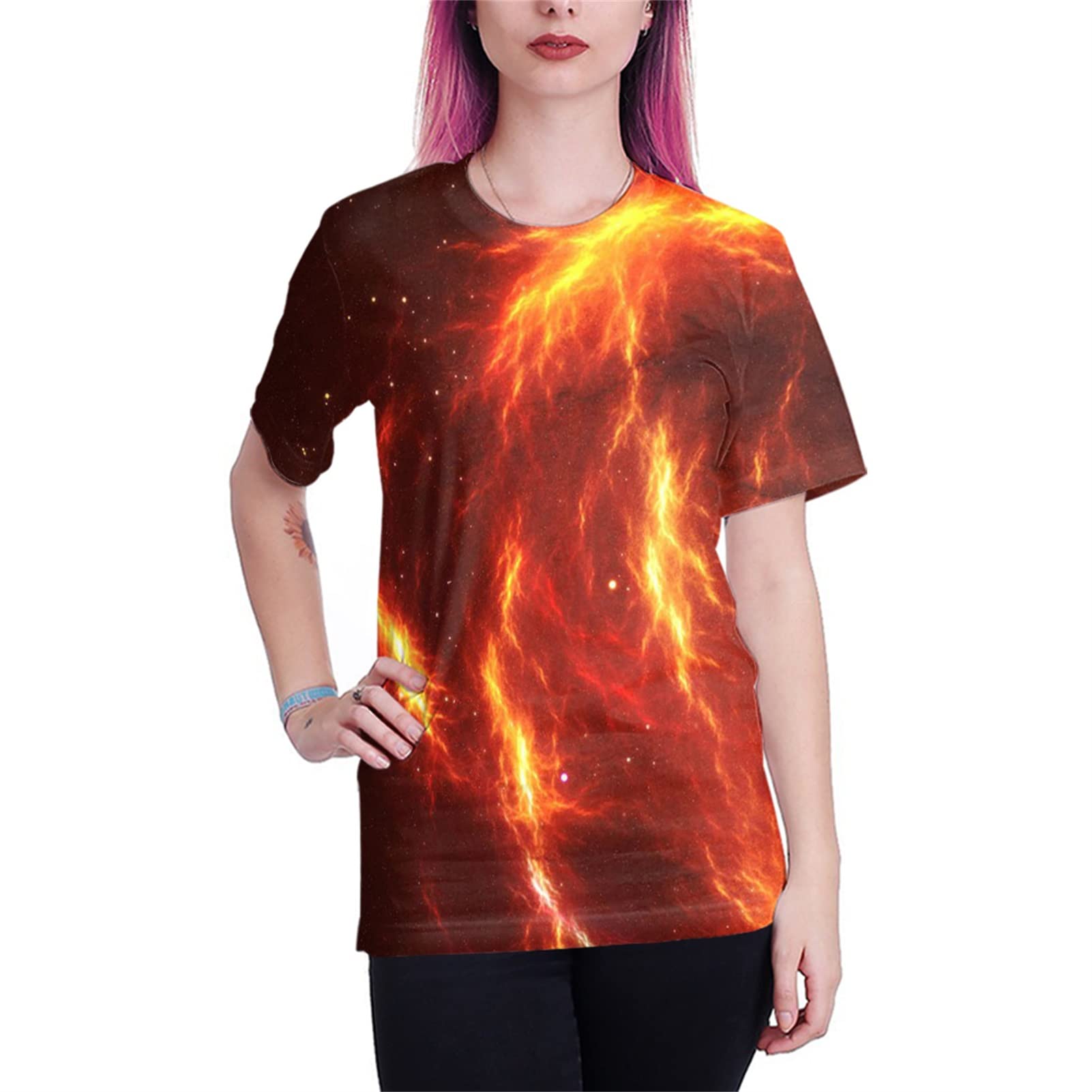 Yasswete Unisex 3D Printed Short Sleeve T-Shirt for Men & Women - Trendy Graphic Tee for Casual Wear, Street Style & Everyday Outfits