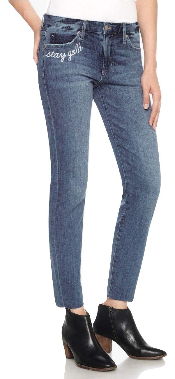 Joe's Jeans The Smith Mid-Rise Straight Crop Denim Pants for Women - Classic Blue Stretch Denim, Comfortable Fit for Casual Wear, Office & Weekend Outings