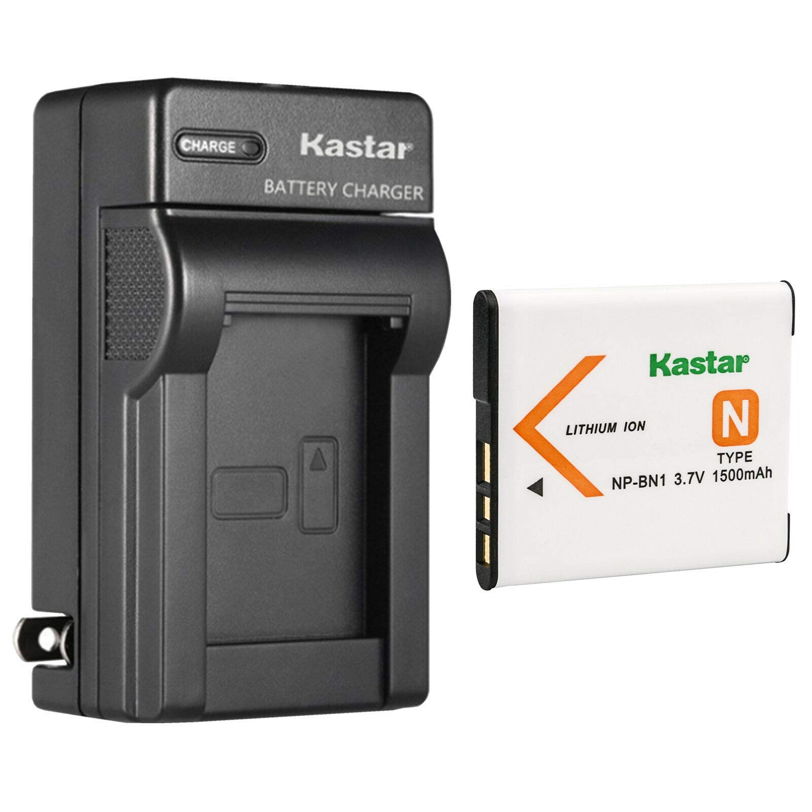 Kastar 1-Pack Replacement Battery and AC Wall Charger for Sony NP-BN1 Type N Battery - Compatible with Sony BC-CSN/BC-CSNB Charger & Cyber-Shot DSC-WX80/WX100 Cameras - Perfect for Travel Photography and Outdoor Shooting