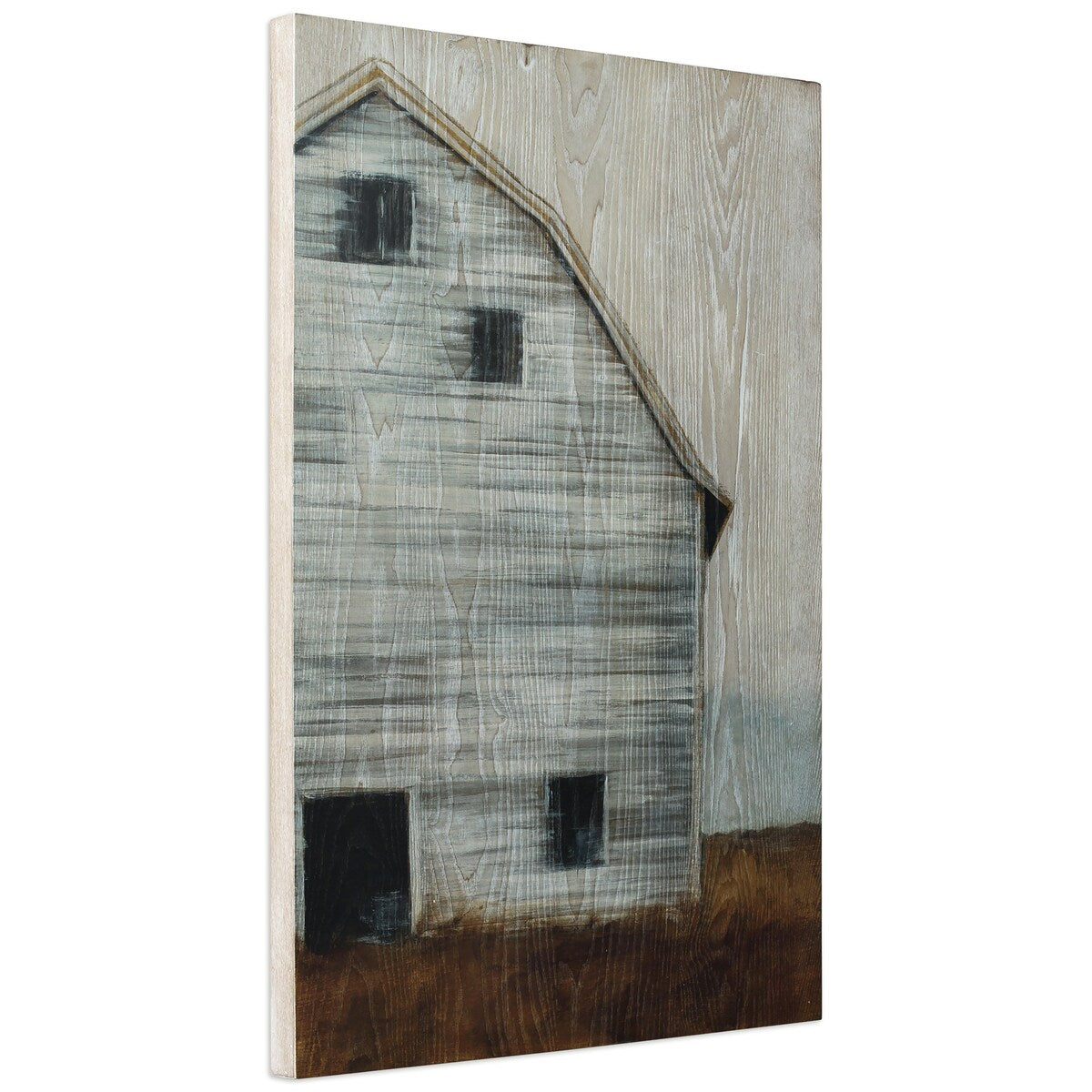 Abandoned Barn Fine Art Giclee Print on Hand-Finished Ash Wood Wall Art - Rustic Home Decor for Living Room, Bedroom & Office