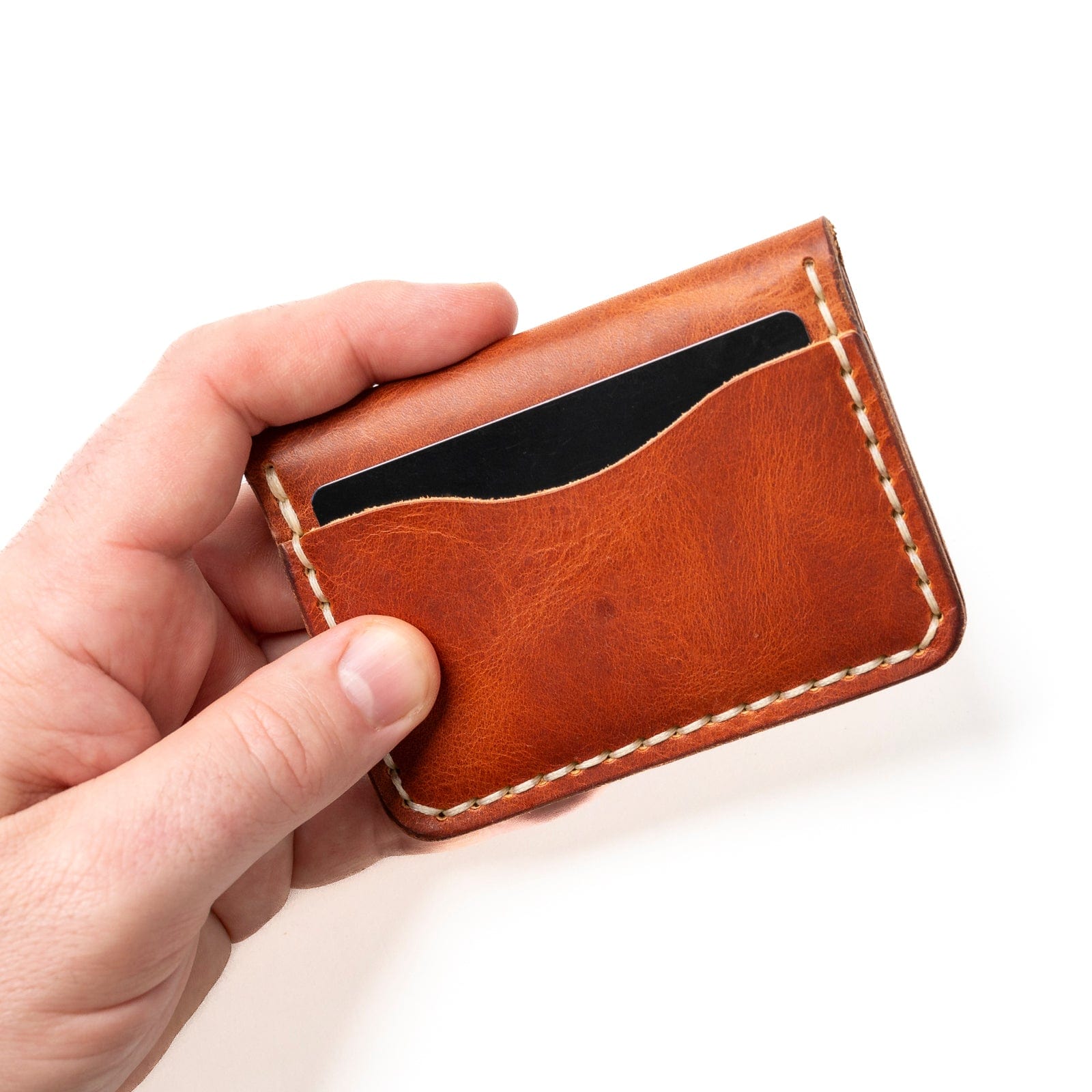 Genuine Leather 5-Card Wallet - English Tan | Slim RFID Blocking Wallet for Men & Women | Perfect for Travel, Business & Everyday Use