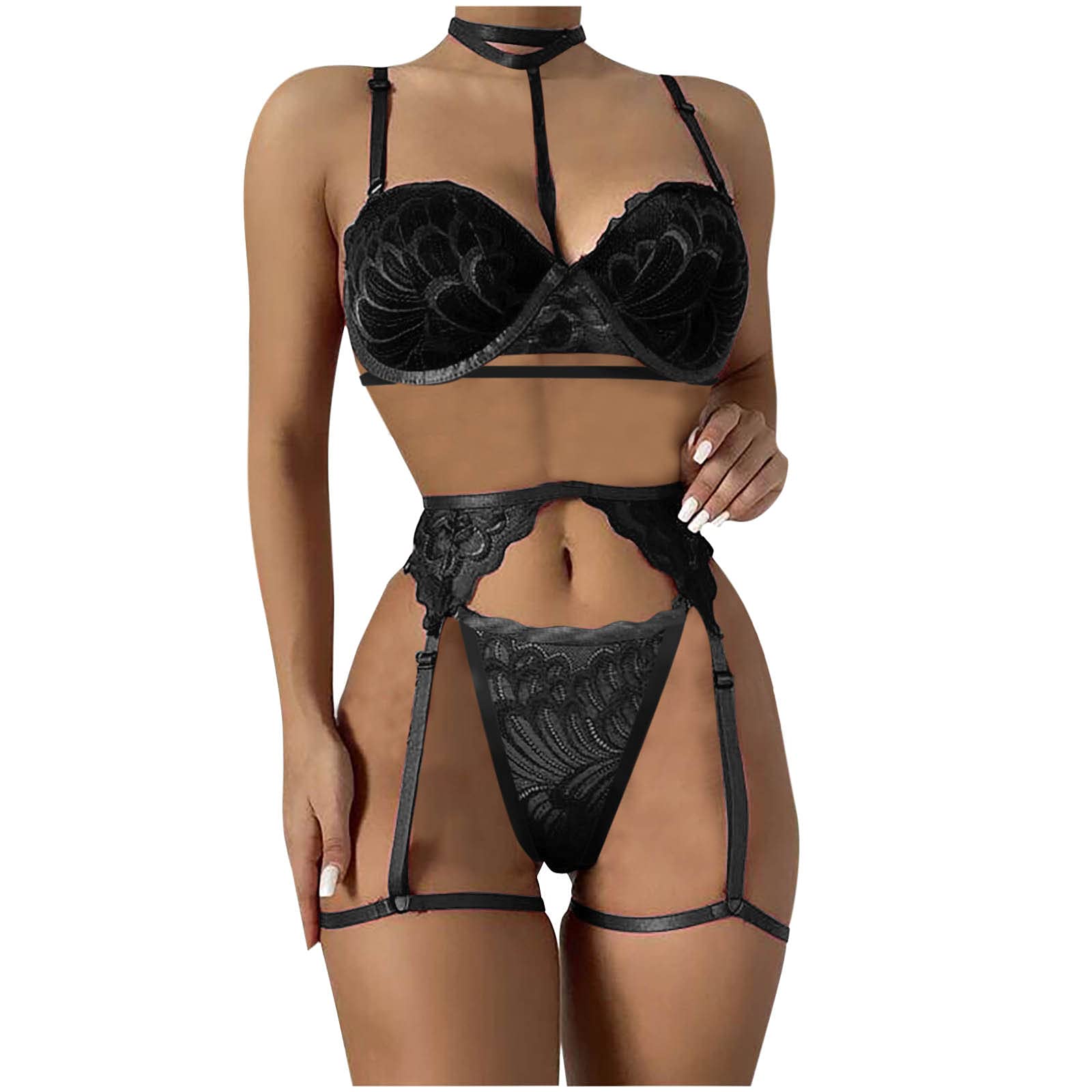 Sexy Lingerie Set for Women - Lace Teddy Babydoll with Garter Belt, Bodysuit & Nightgown | Perfect for Valentine's Day, Honeymoon & Romantic Nights