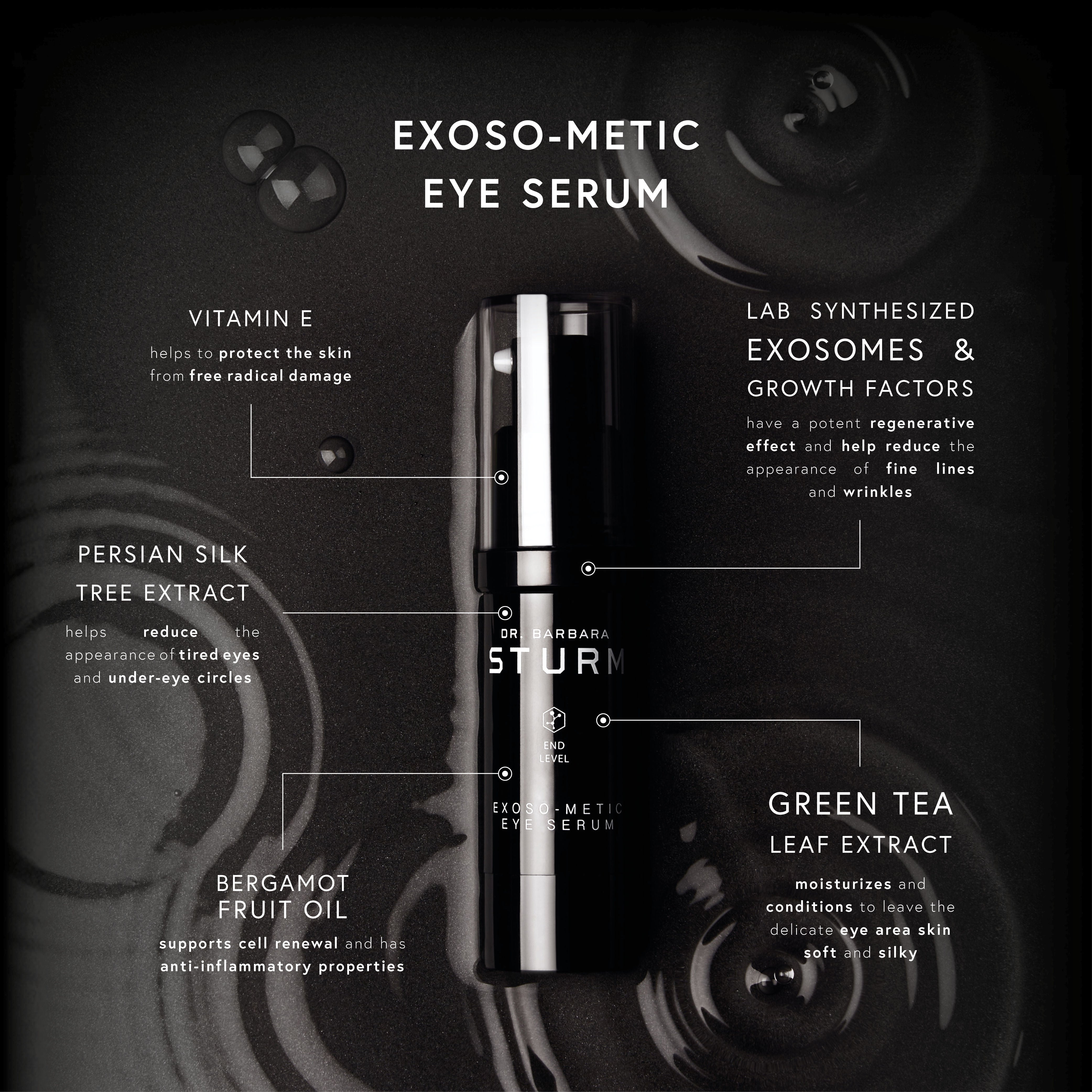 Exoso Metic Eye Serum - Dark Circle & Wrinkle Treatment for Brightening & Anti-Aging | Perfect for Night Routine & Travel Skincare