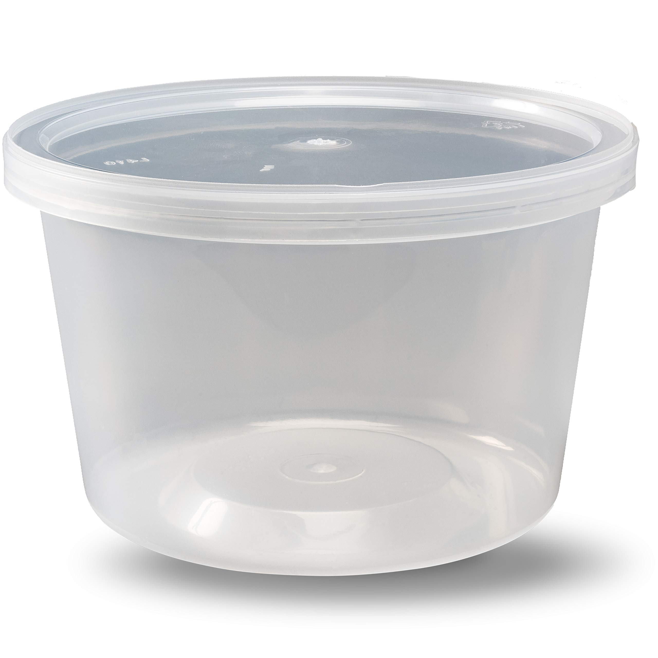 DuraHome 40-Pack 16 oz BPA-Free Leakproof Deli Containers with Lids - Microwave, Freezer & Dishwasher Safe Clear Plastic Food Storage Containers for Meal Prep, Leftovers & Restaurant Takeout