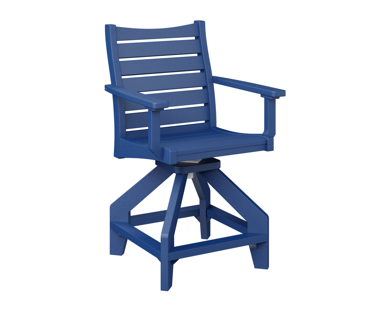 Berlin Gardens Bristol Swivel Counter Chair - Adjustable Height Bar Stool with 360° Rotation, Padded Seat & Backrest - Perfect for Kitchen Islands, Breakfast Bars & Home Decor