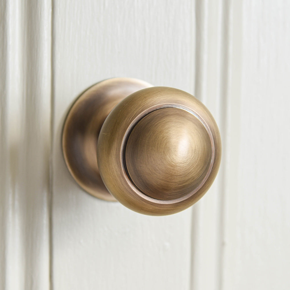 Vintage 3 Inch Round Door Pull in Antique Brass - Perfect for Cabinets, Drawers, and Furniture Hardware