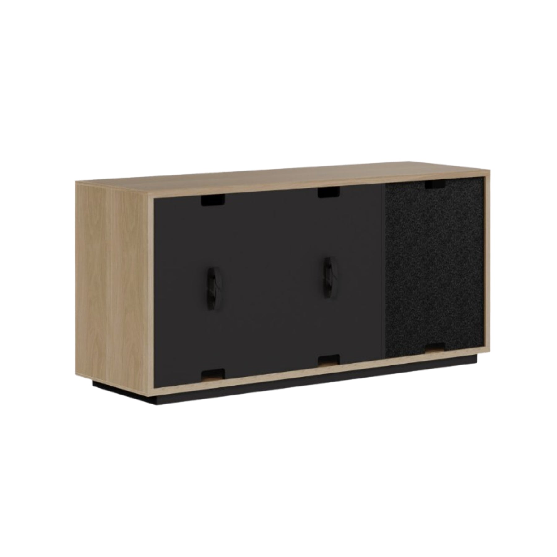 BDI 8477 Profile Media Storage Console - Modern TV Stand with Adjustable Shelves for Living Room, Home Theater & Gaming Setup