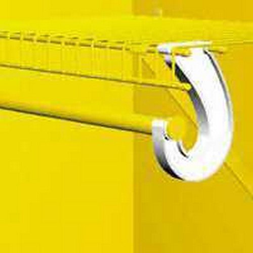SuperSlide White Closet Rod Support Bracket - Heavy Duty Shelf Hangers (50 Pack) - Perfect for Closet Organization, Wardrobe Storage & Home Shelving Systems